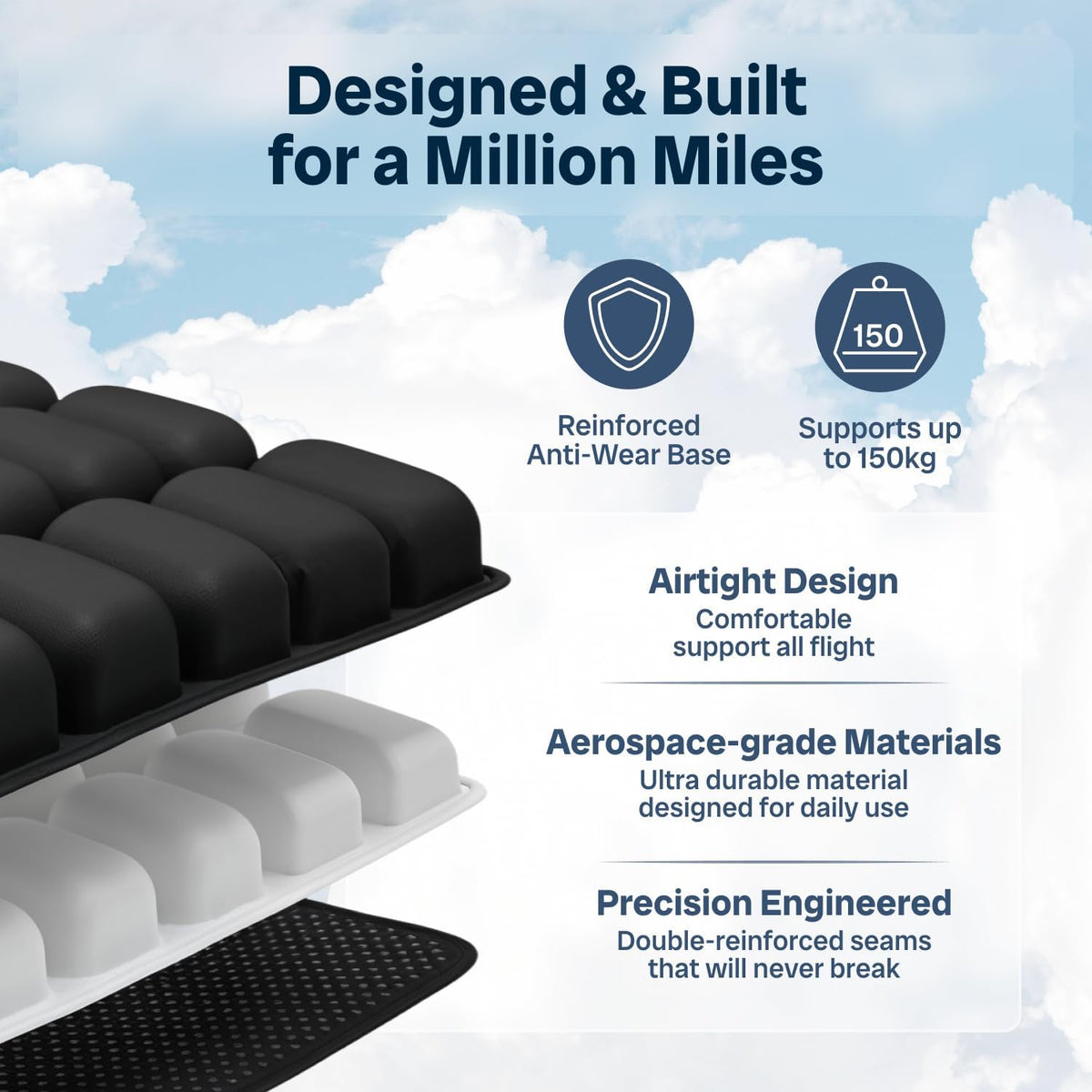 Sondur™ Cojín de viaje para vuelos largos - Cojín inflable para asi...