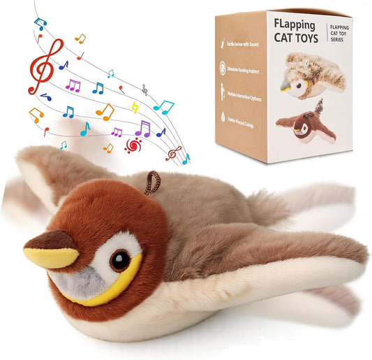blueypet Juguetes interactivos mejorados para gatos con alas aletea...