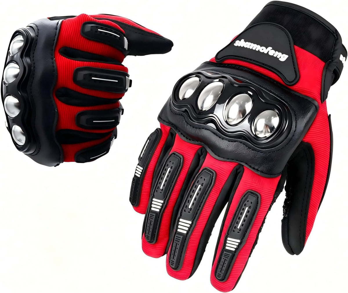 shamofeng Guantes de motocicleta con nudillos de acero aleado, para...
