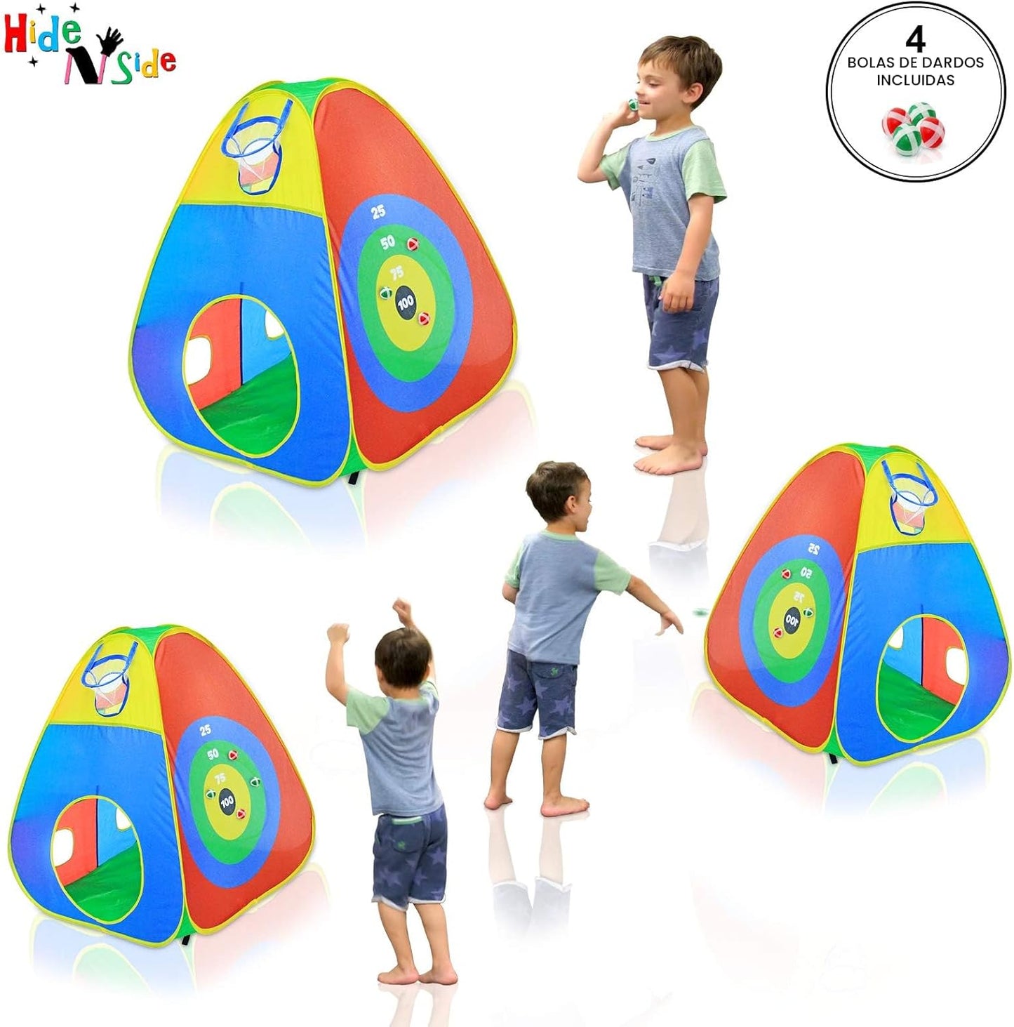 Hide N Side 5 tiendas de campaña y túneles para niños, tienda de ca...