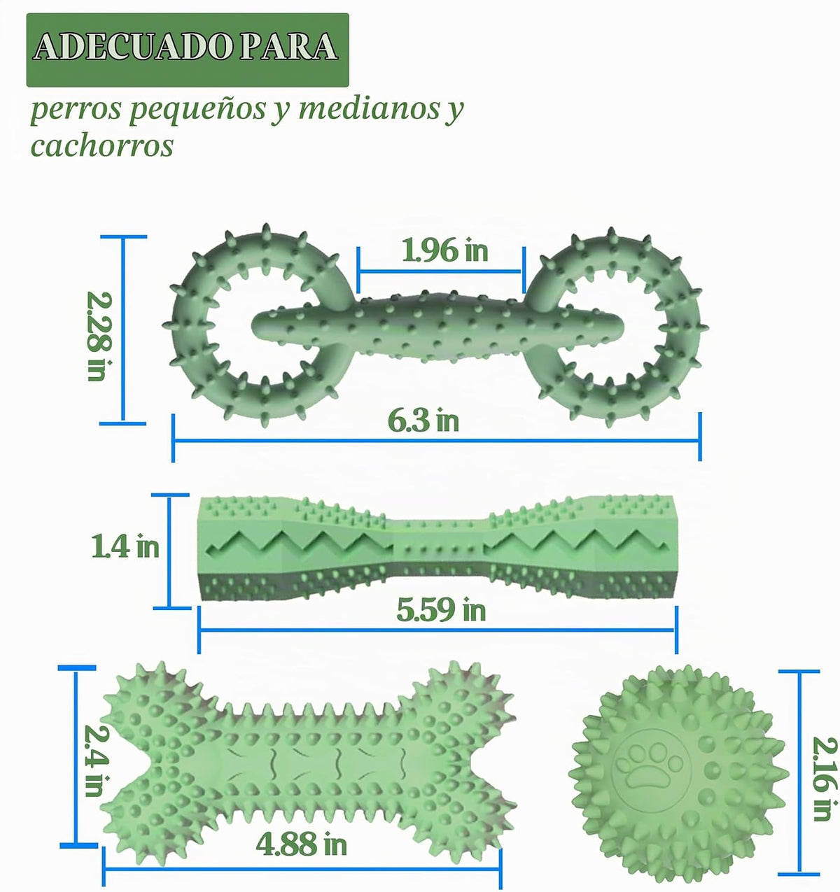 Juguetes de dentición para cachorros, bola molar de hueso de goma |...