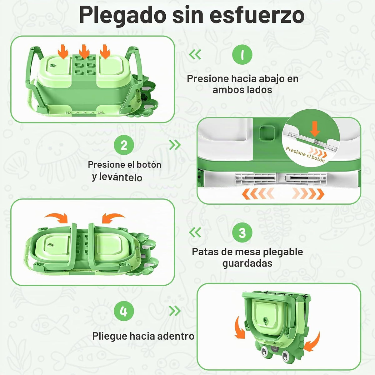 Bañera plegable para bebés para recién nacidos con termómetro y coj...