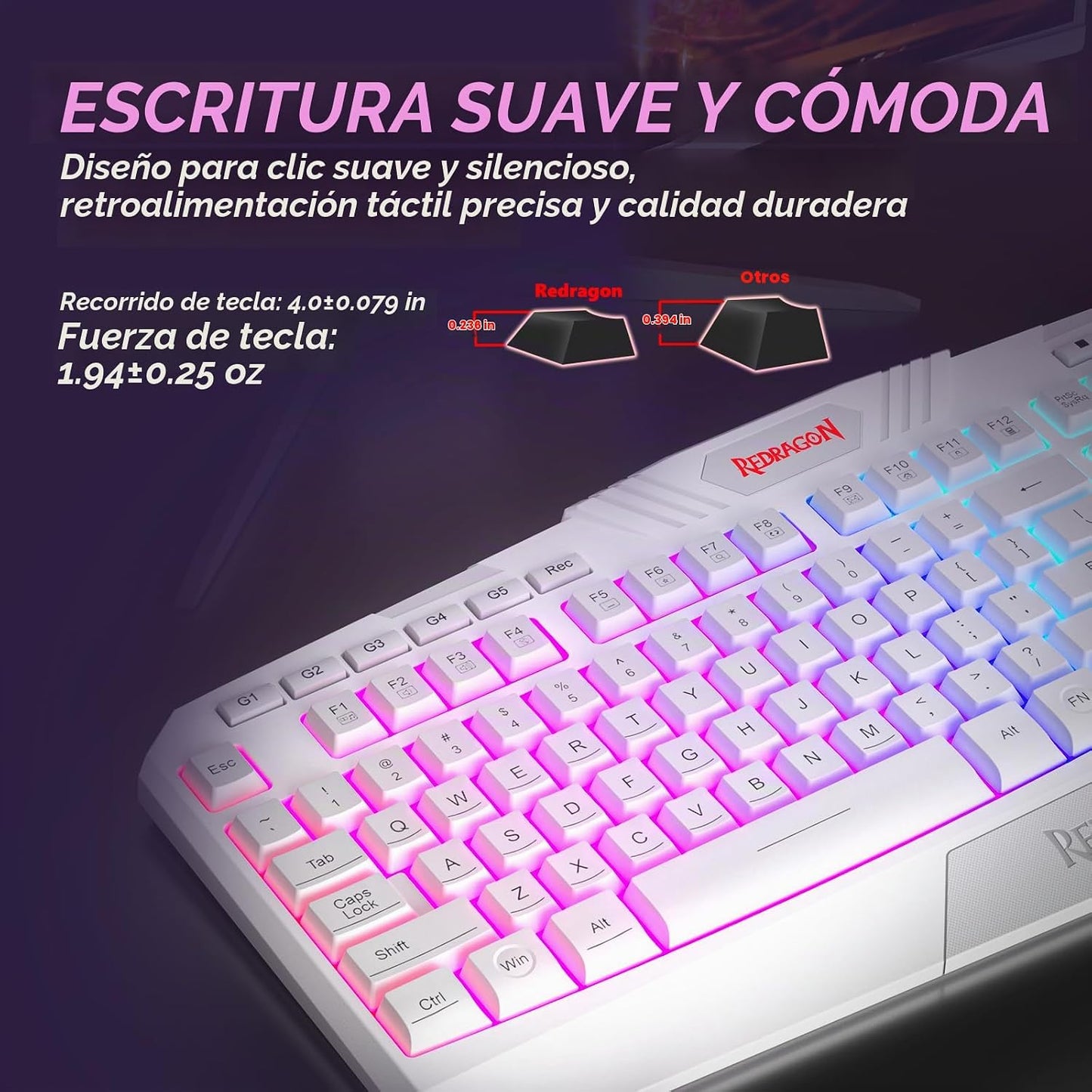Redragon Teclado y Ratón Gaming Programables Actualizados, Teclado...