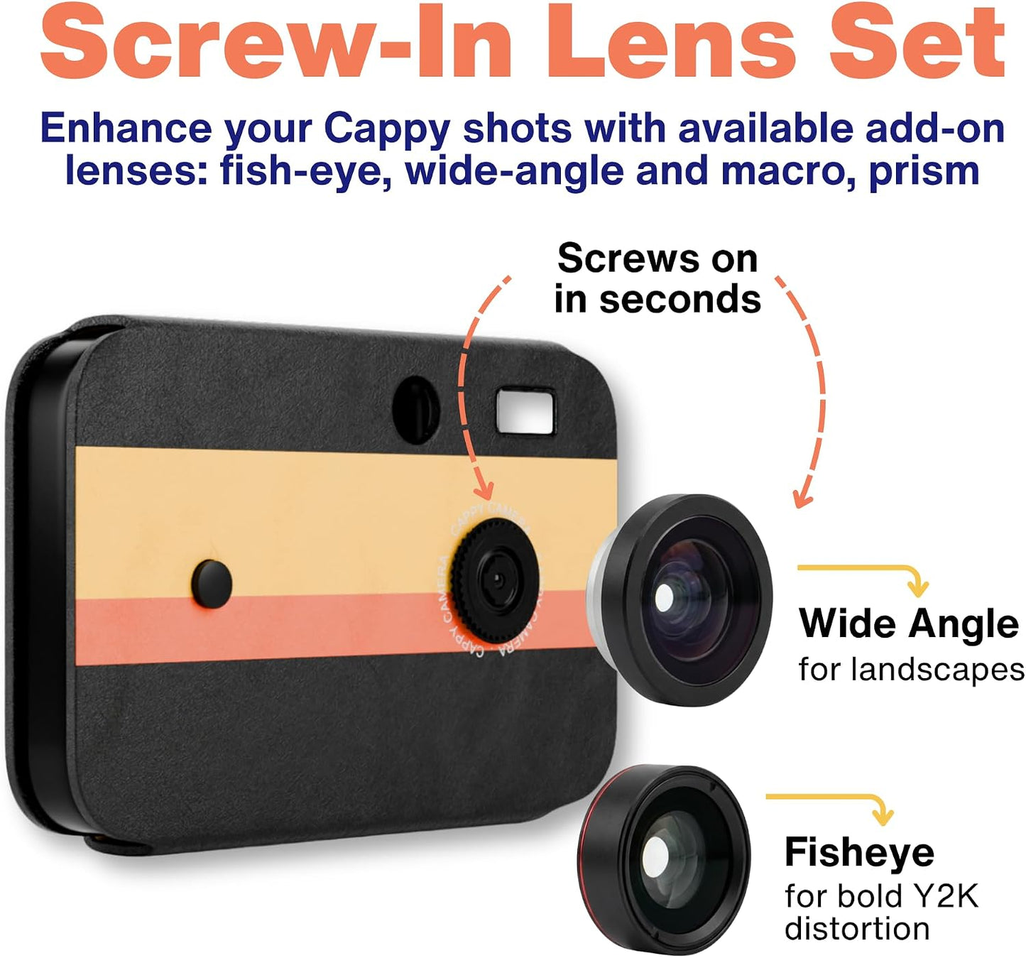 CAPPY CAMERA Juego de lentes atornillables de gran angular y ojo de...