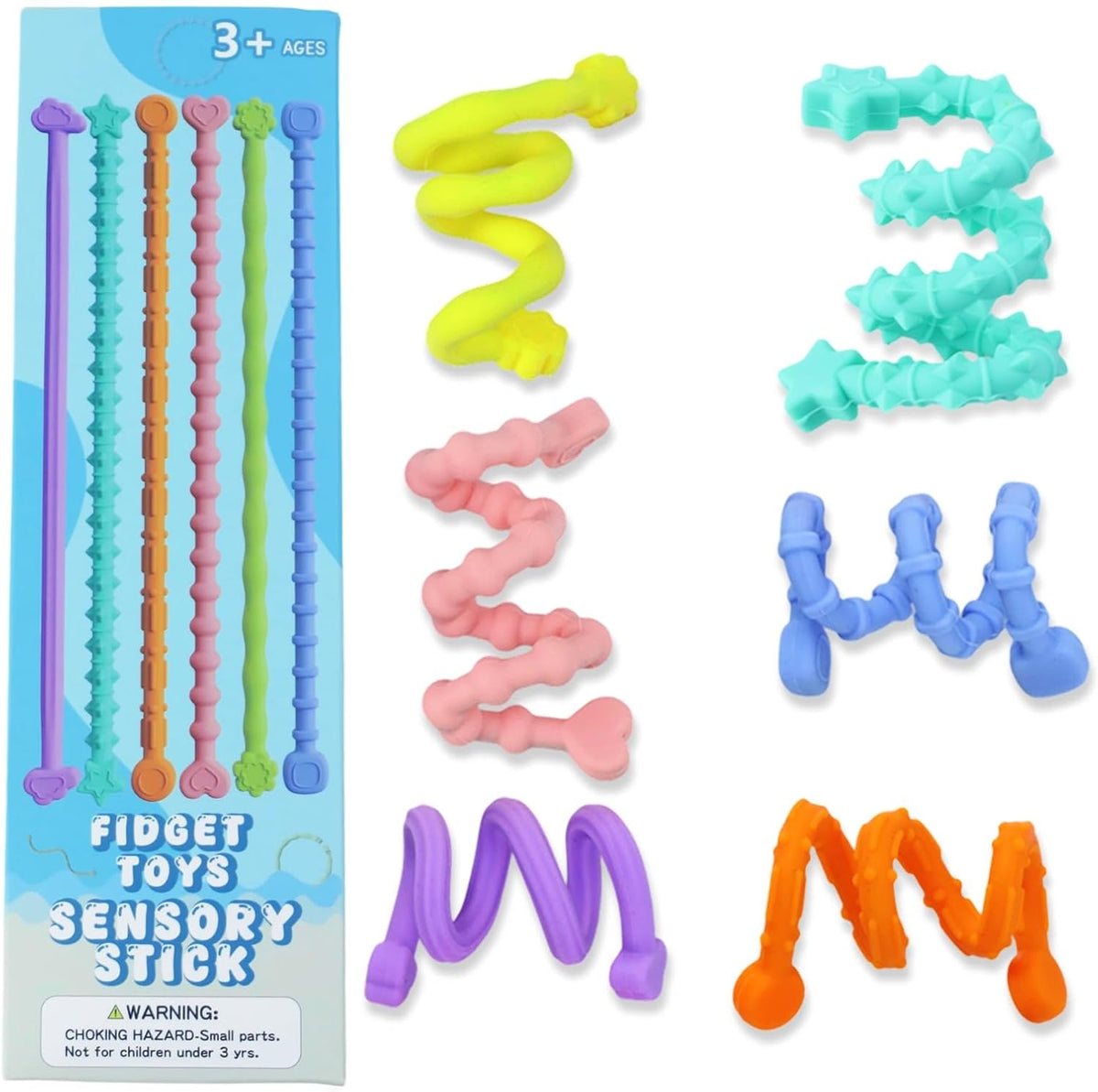 Juguetes sensoriales de silicona para niños y adultos, 6 unidades d...