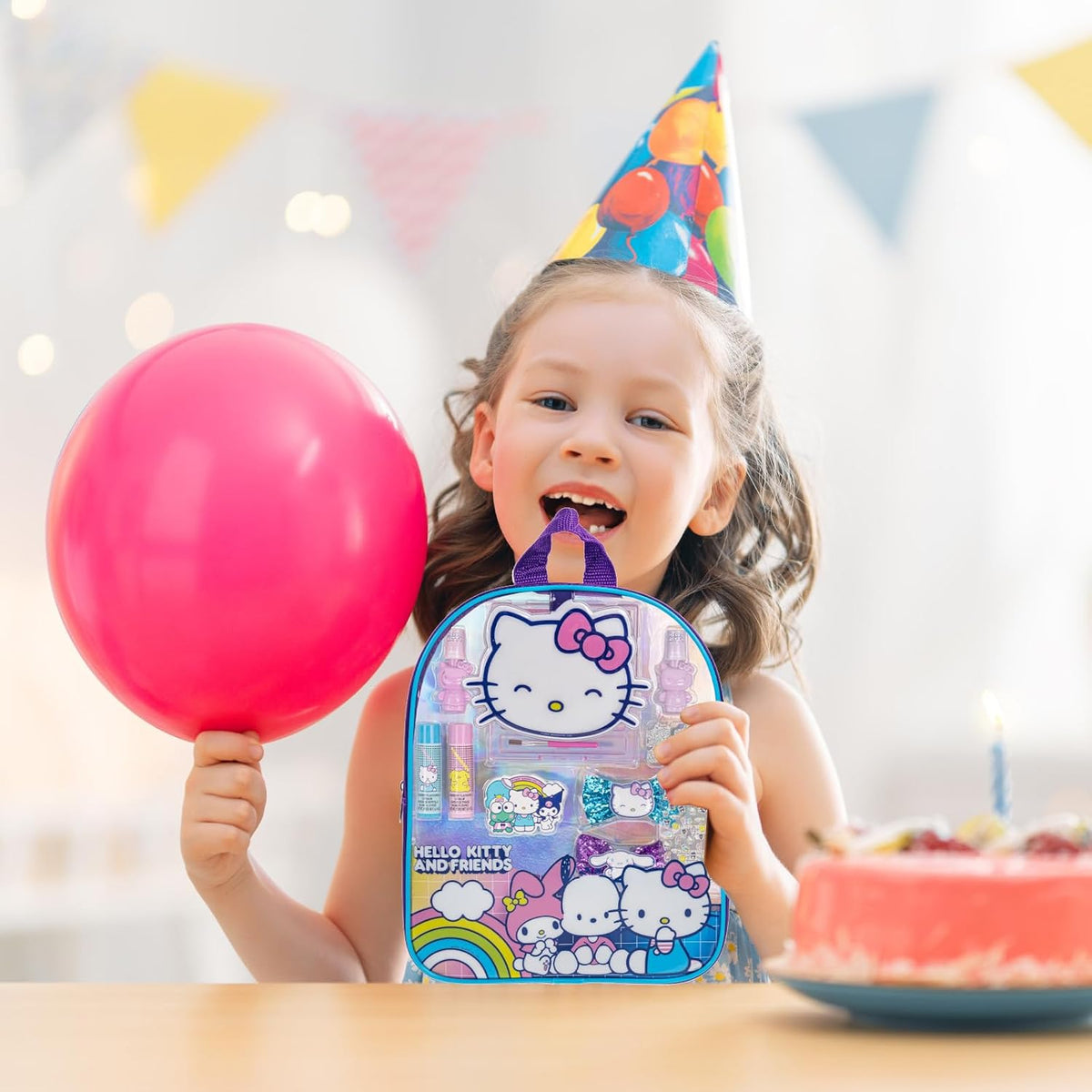Hello Kitty - Juego de maquillaje de mochila con cosméticos y acces...