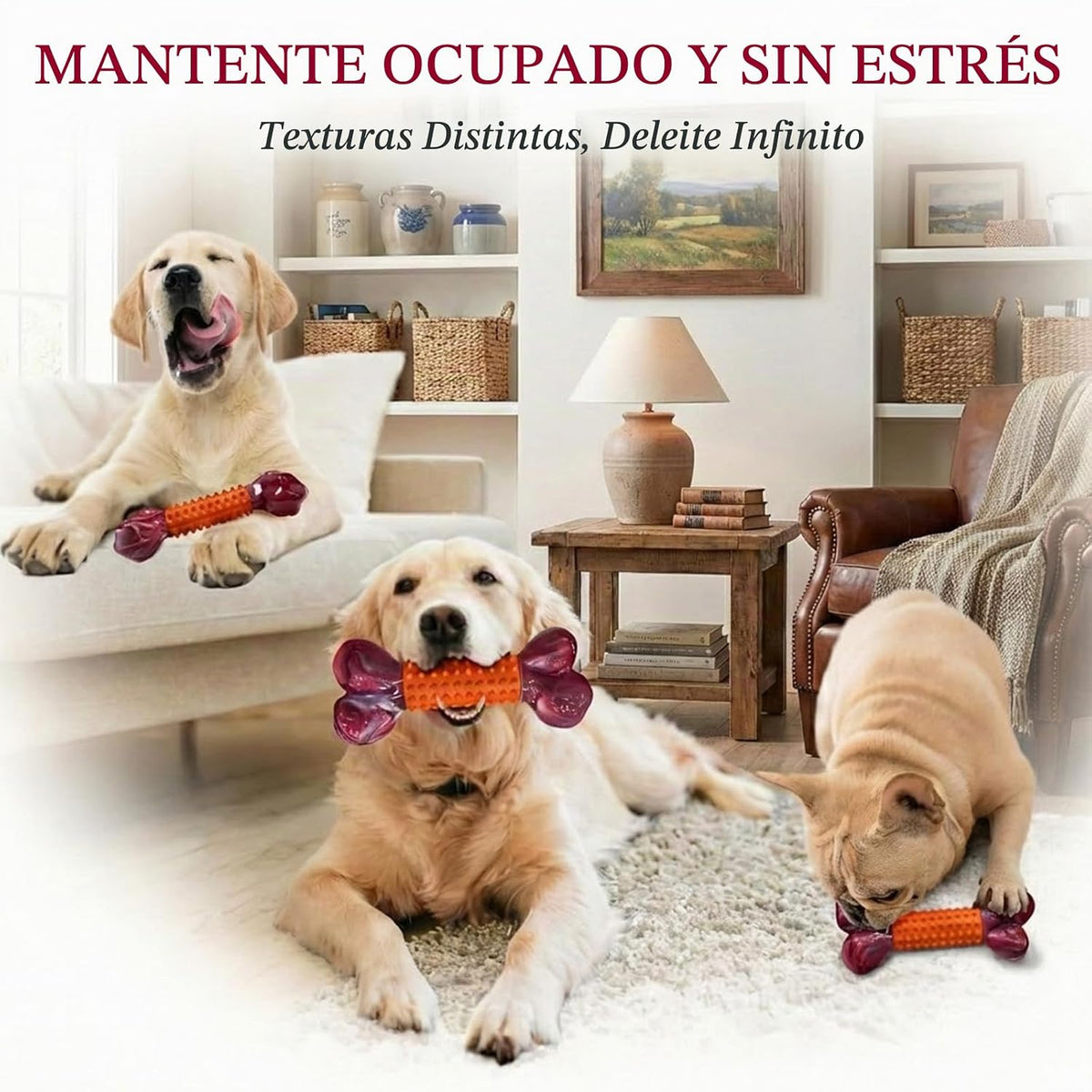 Apasiri Juguetes para perros para masticadores agresivos de raza gr...