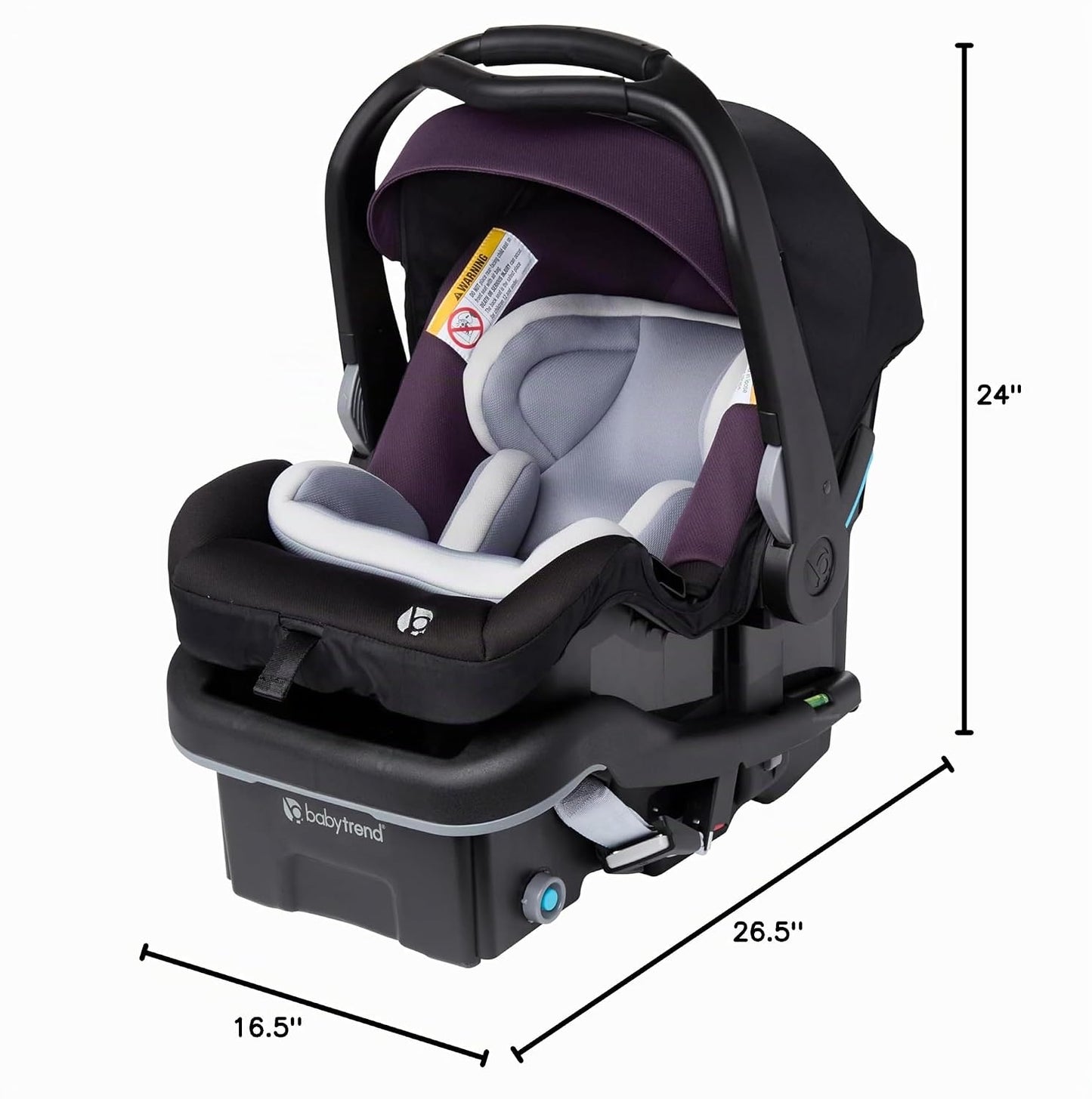 Baby Trend Asiento de automóvil para bebé de elevación segura, Dash...