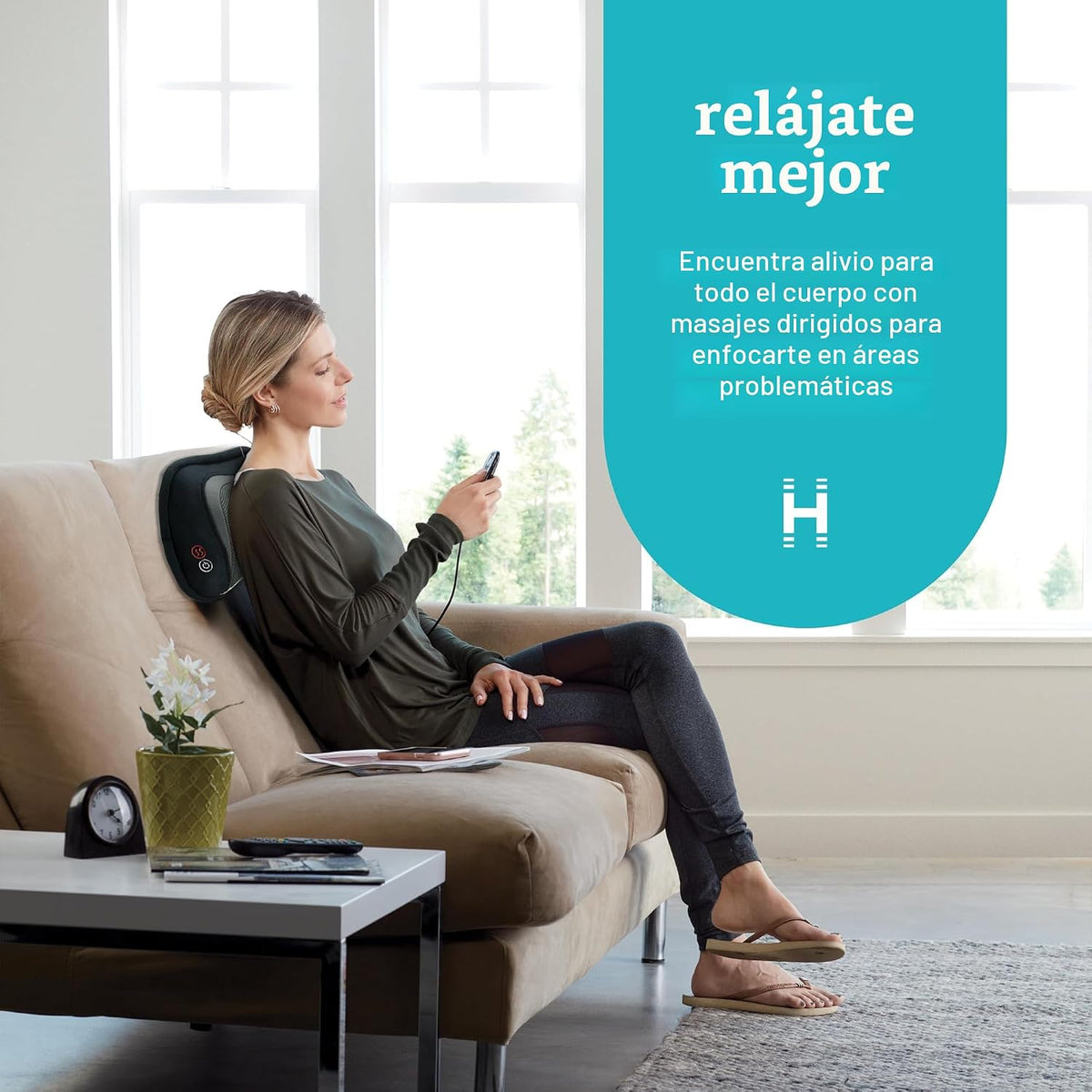Homedics 3D Shiatsu Masajeador de cuerpo completo con vibración ter...