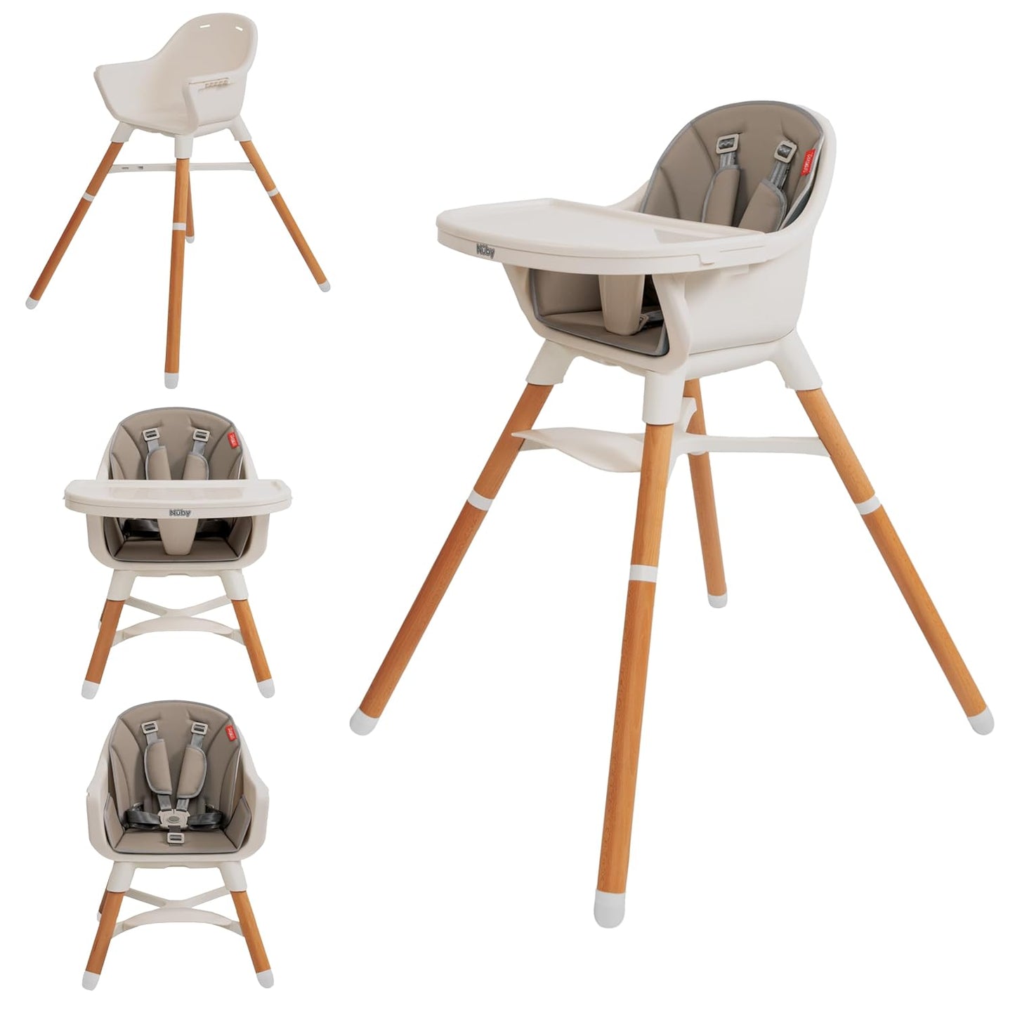 Nuby Silla alta multiusos 4 en 1 | Gris