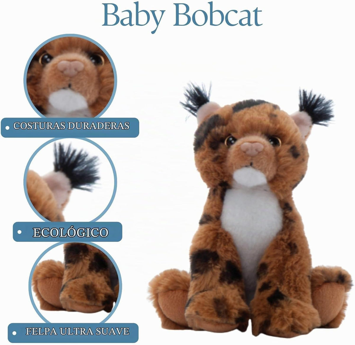 The Petting Zoo Bobcat - Peluche de animales de peluche, Babiez, re...