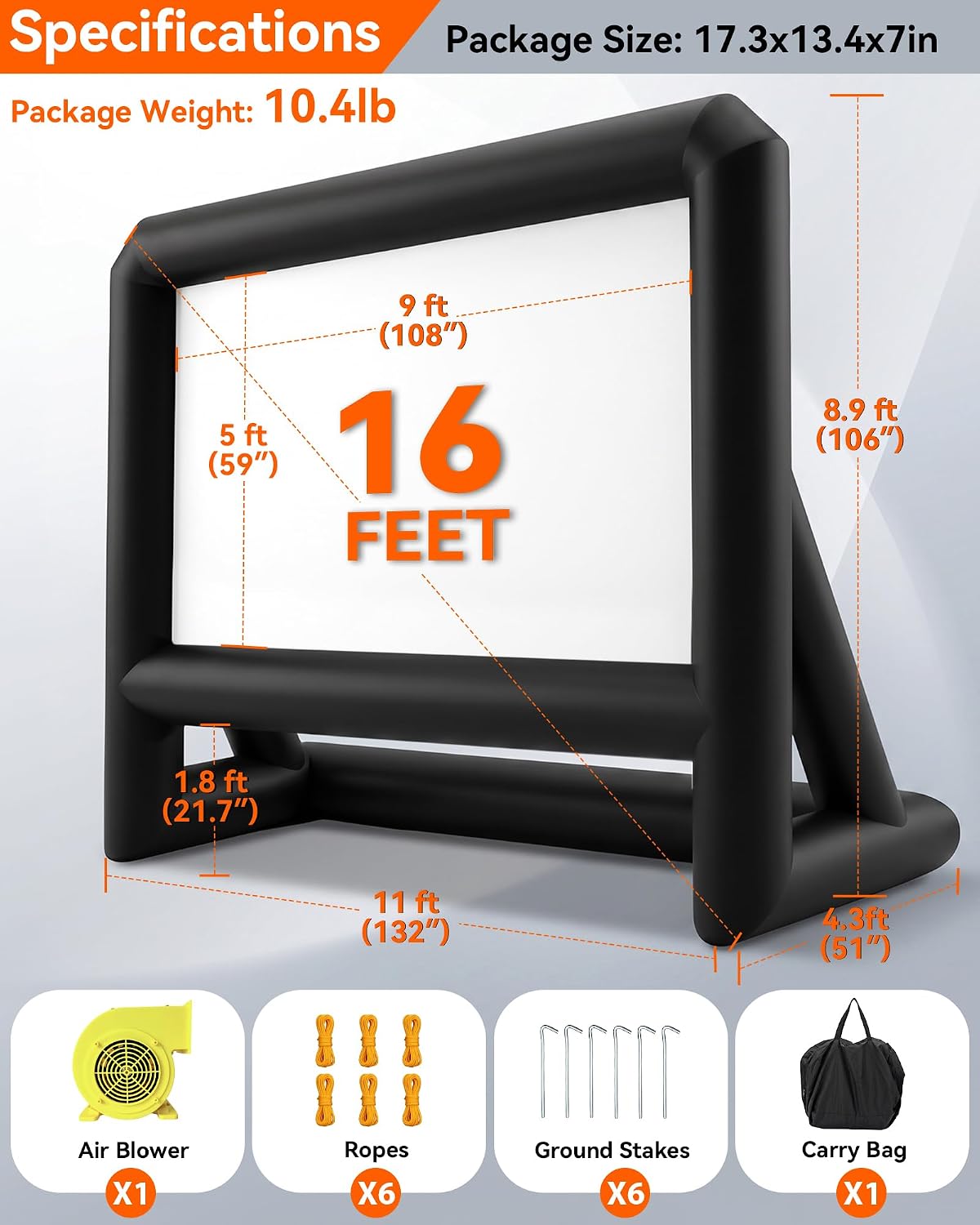 Pantalla inflable del proyector, pantalla de cine al aire libre del...
