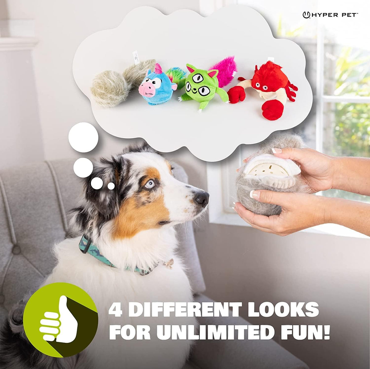 Hyper Pet Doggie Pal Juguetes interactivos para perros (juguete par...