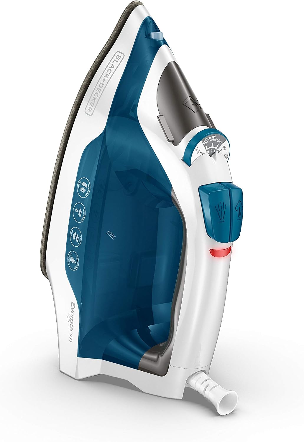 BLACK+DECKER - Plancha de vapor fácil para ropa con tecnología Smar...