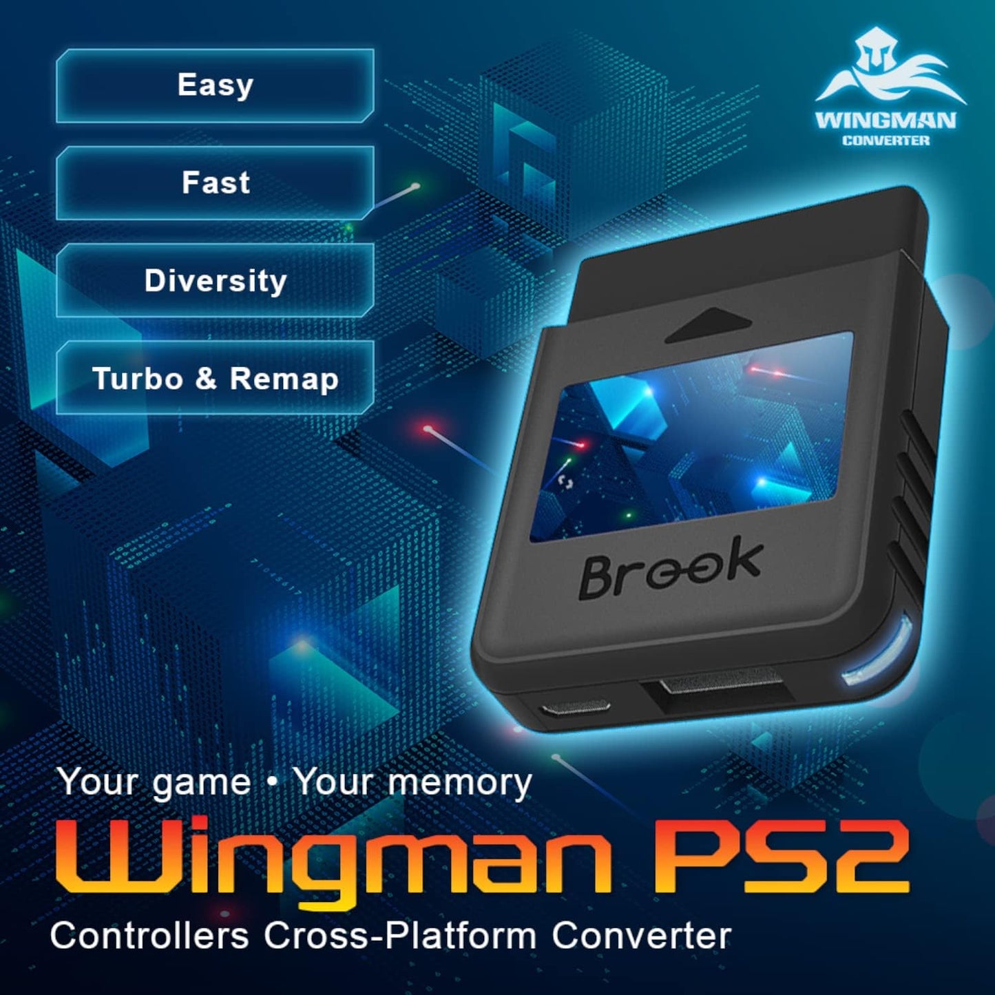 Brook Wingman PS2 - Adaptador de controlador de juego para Xbox 360...