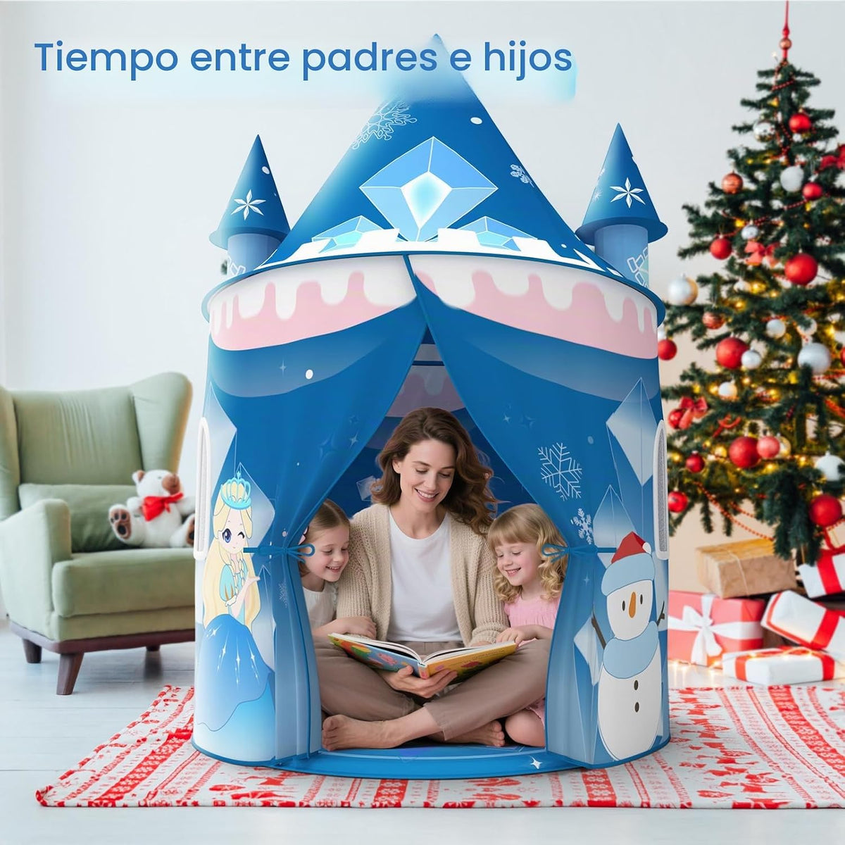 Skirfy Tienda de campaña de juegos de princesa, juguete congelado p...