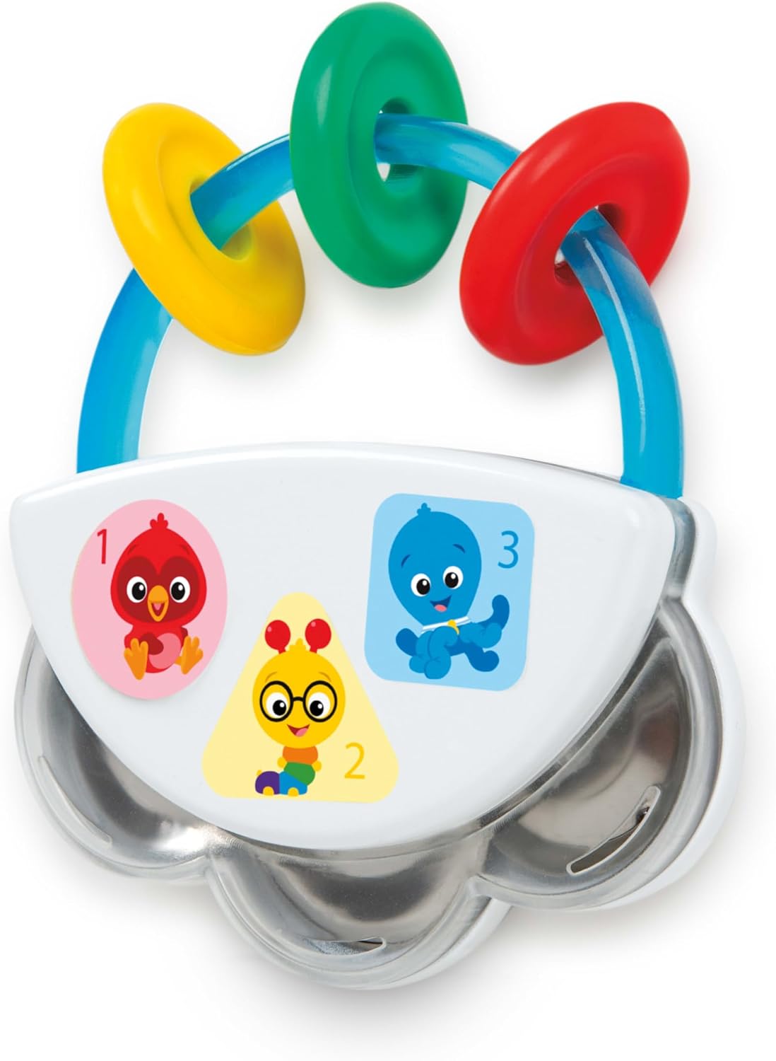Baby Einstein Pequeño juguete musical de pandereta y sonajero, sin...