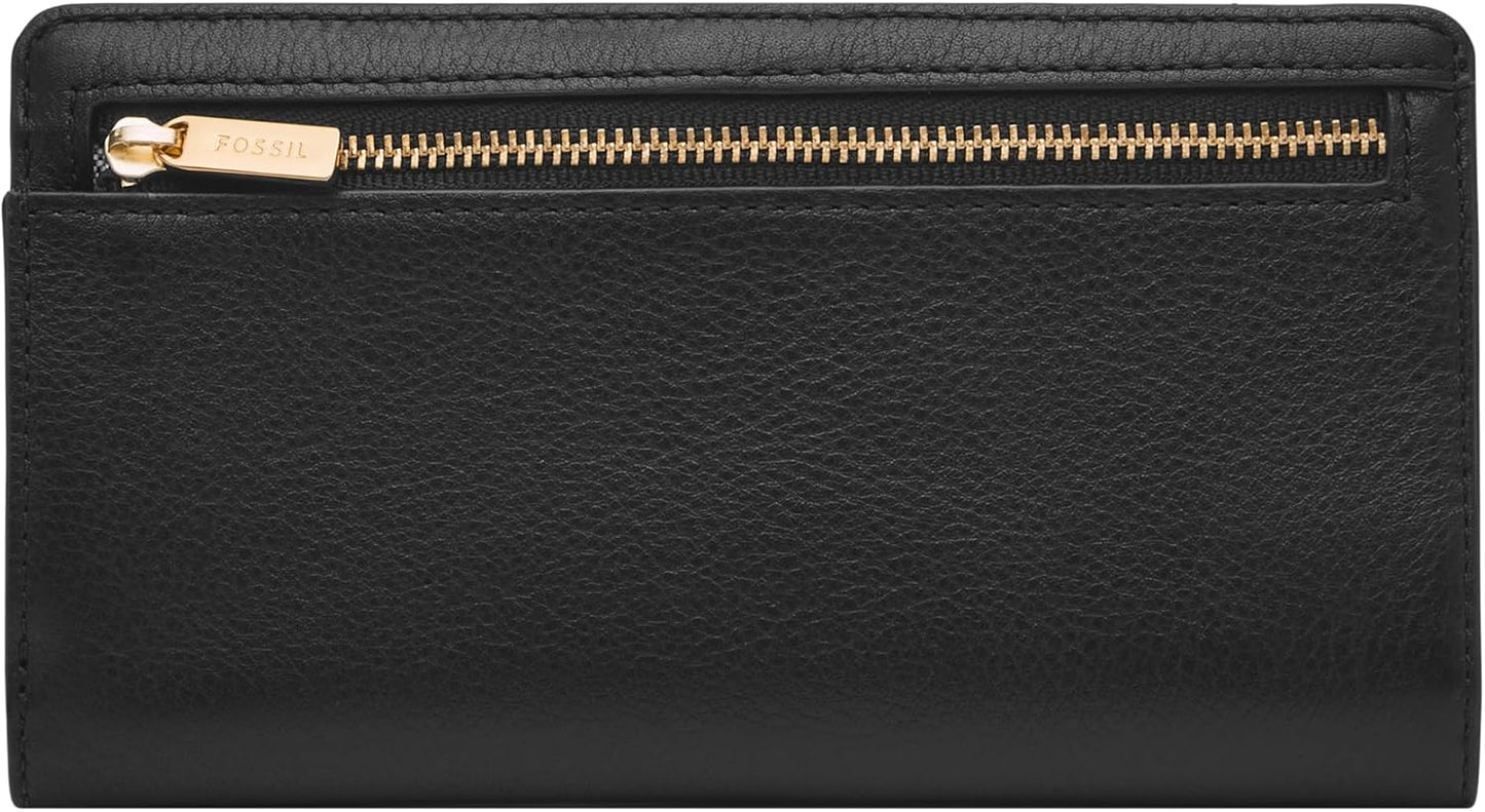 Fossil Cartera delgada de cuero Liza para mujer