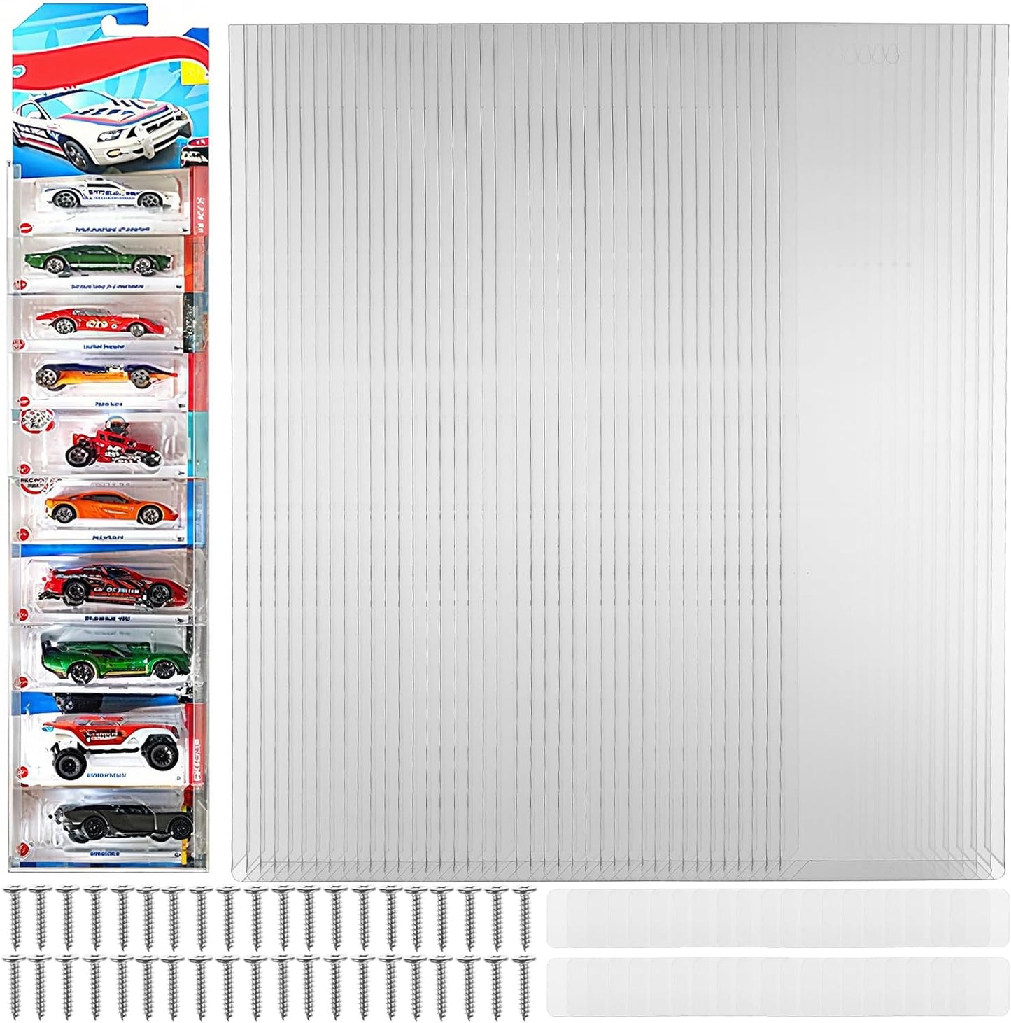40 piezas Estuche de exhibición transparente para modelos de coches...