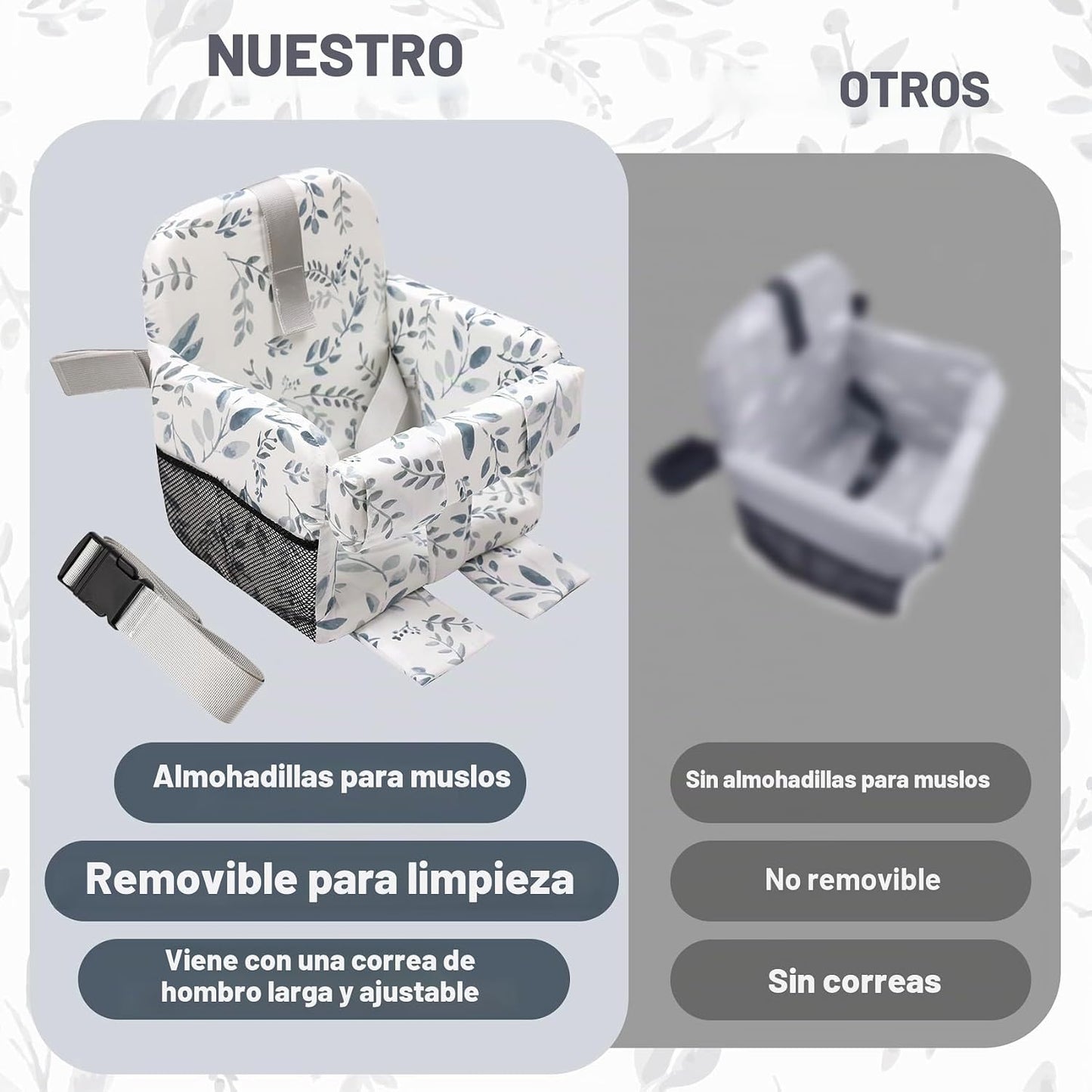 Funda de asiento de carrito de compras para bebé niña y niño, funda...