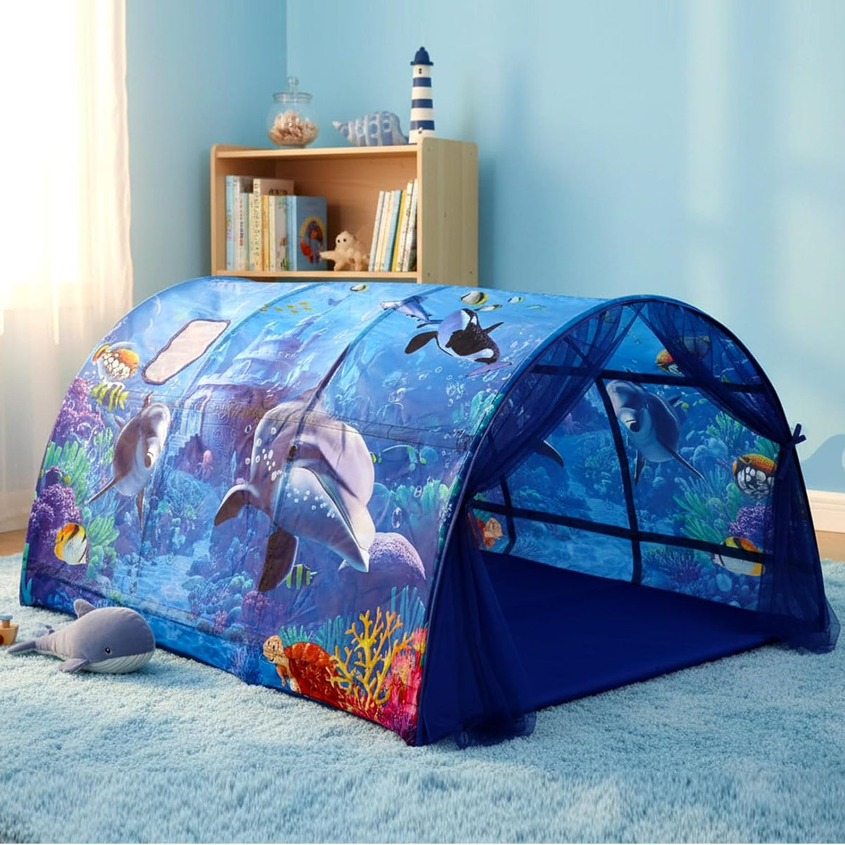 Wowangce Tienda de campaña Ocean Bed para niños, tienda grande para...