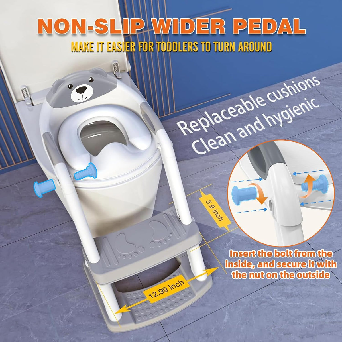 Asiento de Entrenamiento para Orinal, SKYROKU - Asiento de Inodoro...