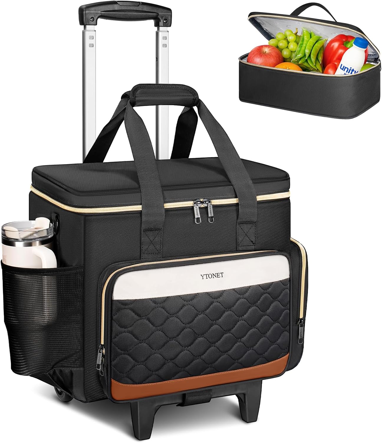 Bolsa rodante para profesores Ytonet, Negro, Moda | Detachable Doll...