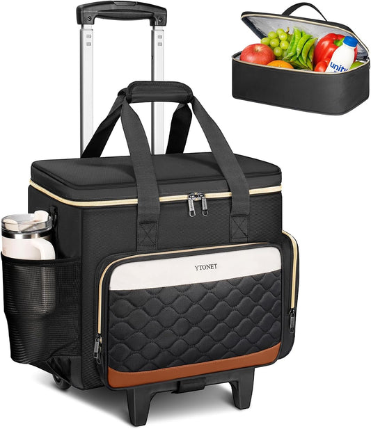 Ytonet - Bolsa con ruedas para profesores, carrito rodante de 15.6...