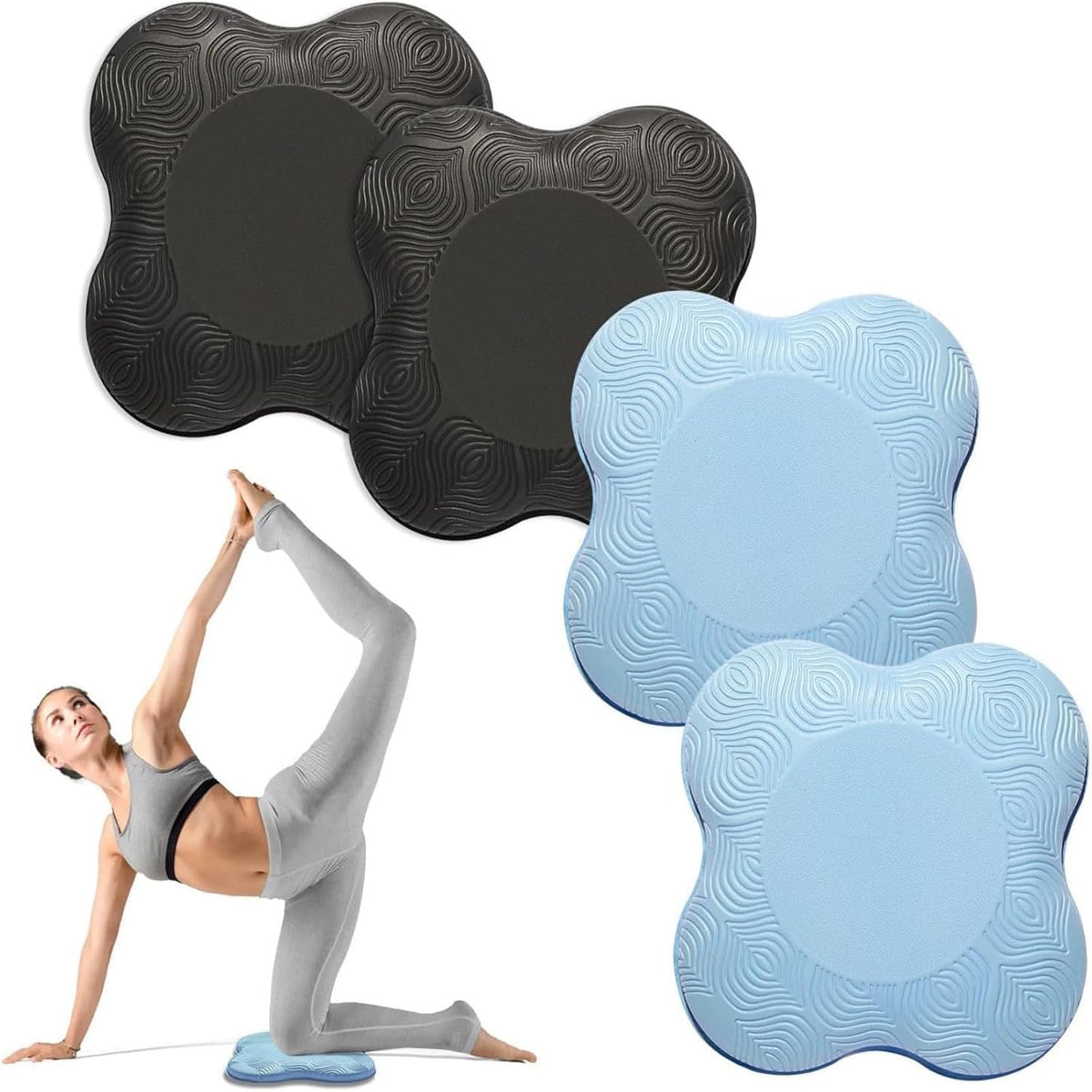 MBKHFLL Paquete de 2 Cojines de Yoga para Rodillas y Codos - Espuma...