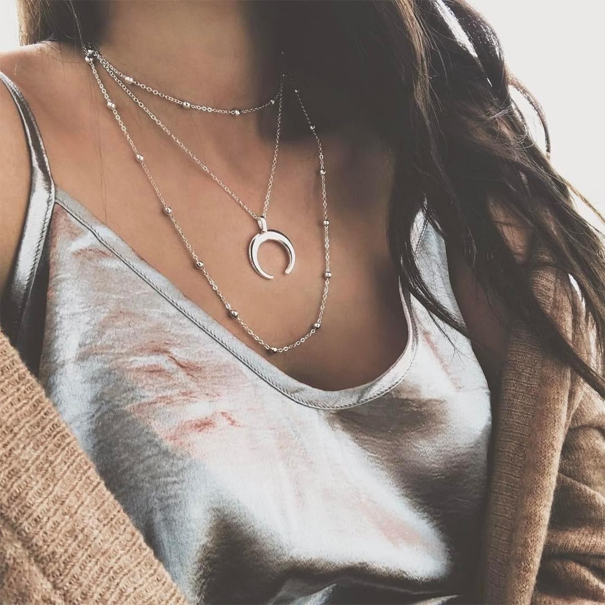 YQZIYOU Collares largos para mujer, collar con colgante de moda, ba...
