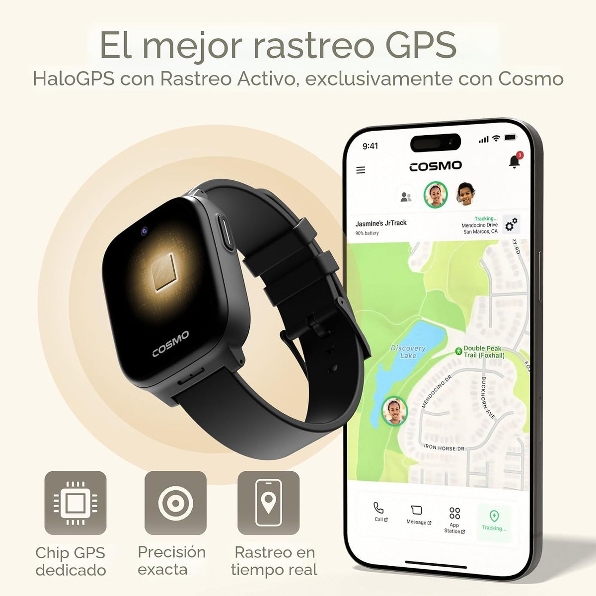 JrTrack 5 Kids Smart Watch de Cosmo | El mejor reloj de teléfono se...