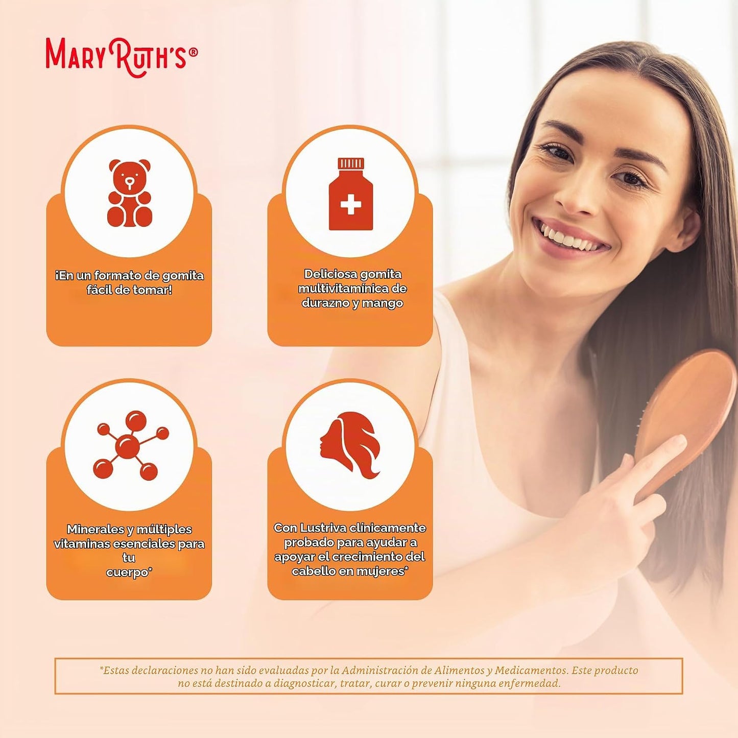 MARYRUTH'S Multivitamínico + Gomitas para el crecimiento del ca...