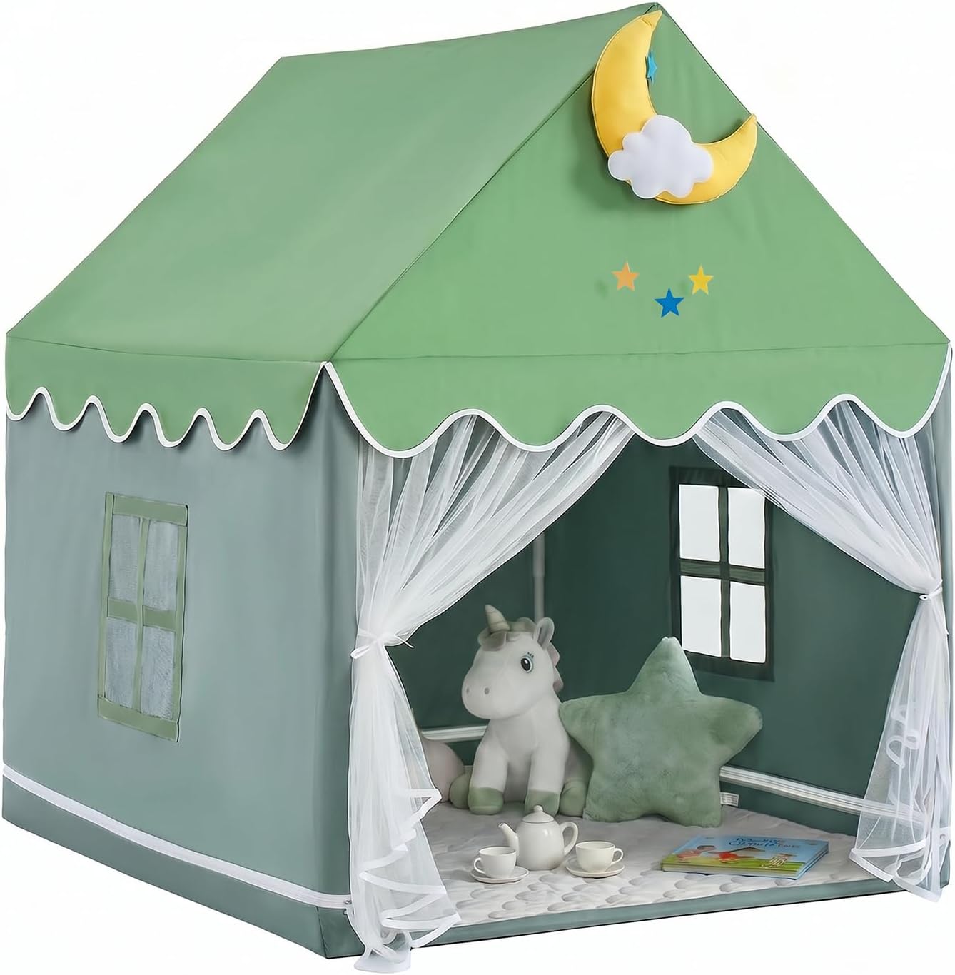 GeeSound Tienda de campaña para niños para niñas en interior: con p...
