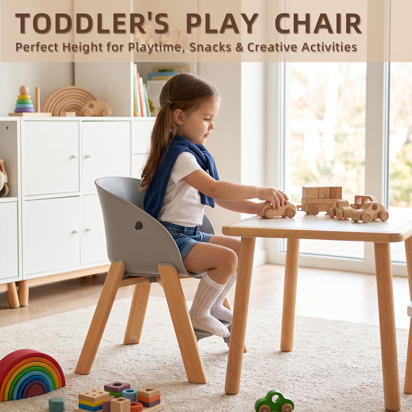 Sbondwe Silla alta para bebé 4 en 1, gris | Portátil, ajustable, pa...