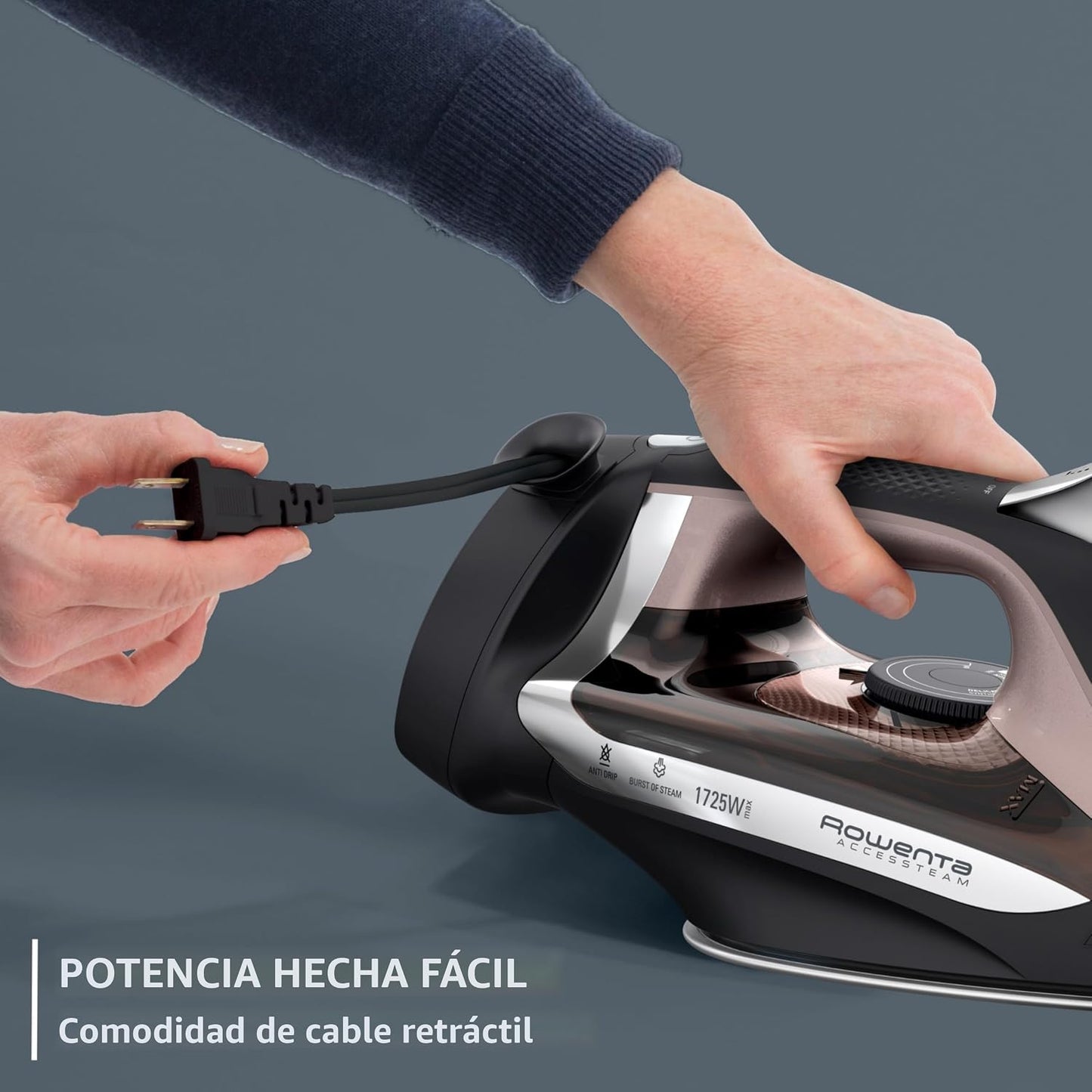 Rowenta Access DW2459 - Plancha de vapor con suela de acero inoxida...