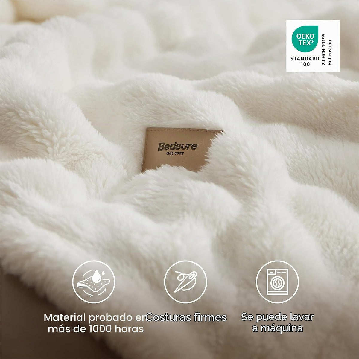 Bedsure - Manta de burbujas de nube, manta suave y acogedora, color...