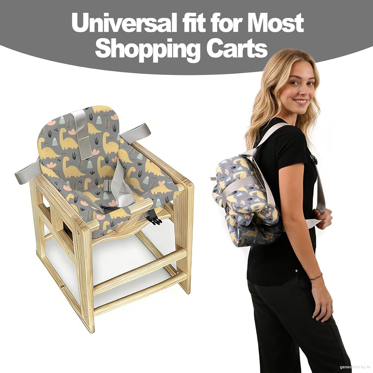 Funda acolchada para carrito de compras para bebés y niños pequeños...