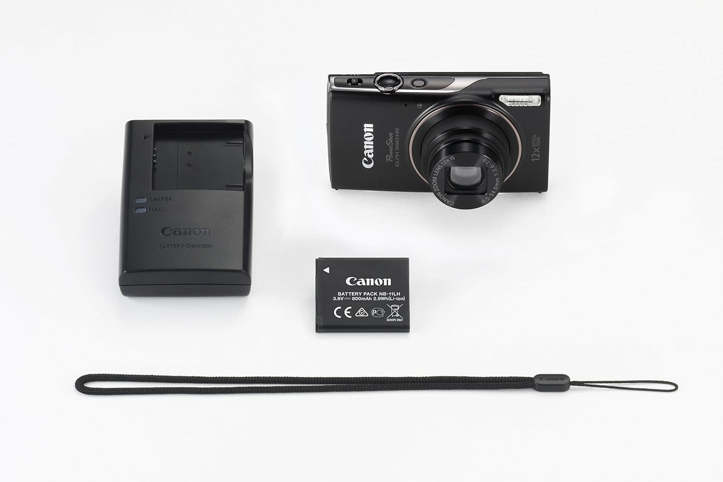 Canon PowerShot ELPH 360 Cámara digital con zoom óptico 12x y estab...