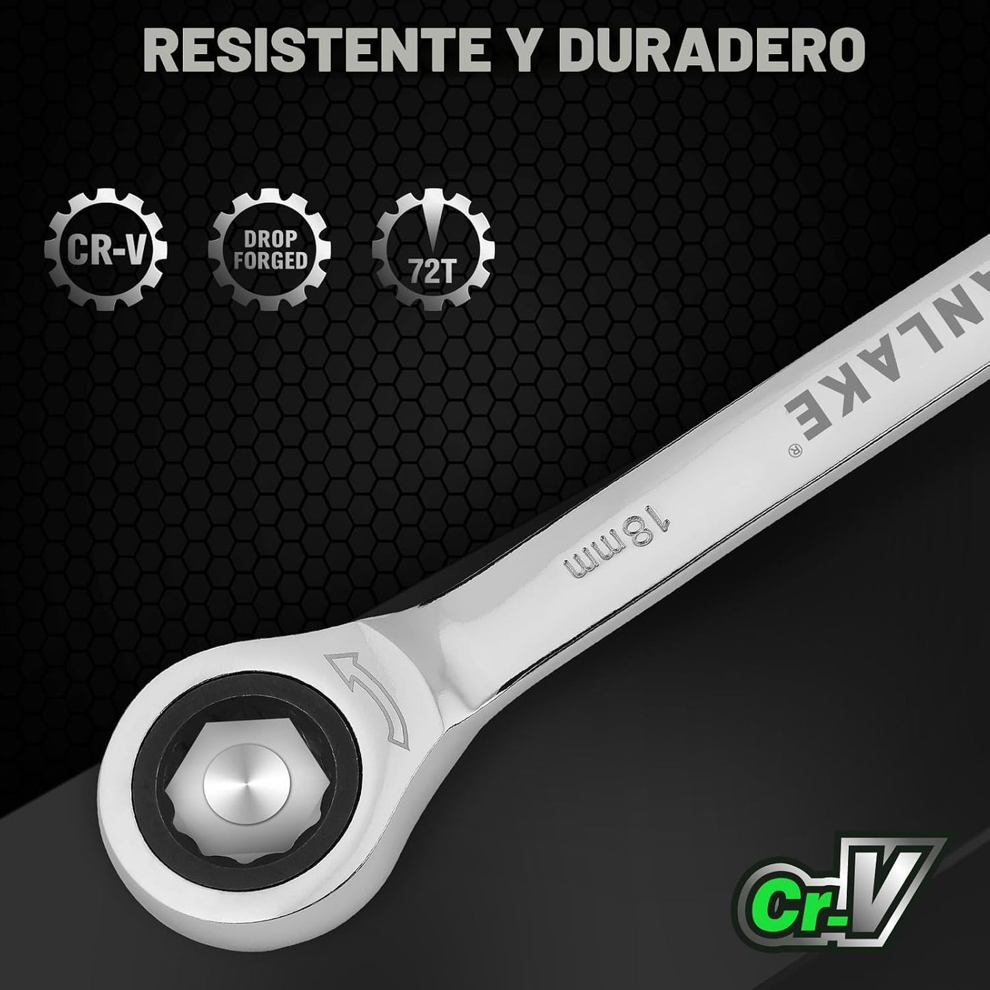 Juego de llaves de trinquete de 12 piezas, juego de llaves combinad...