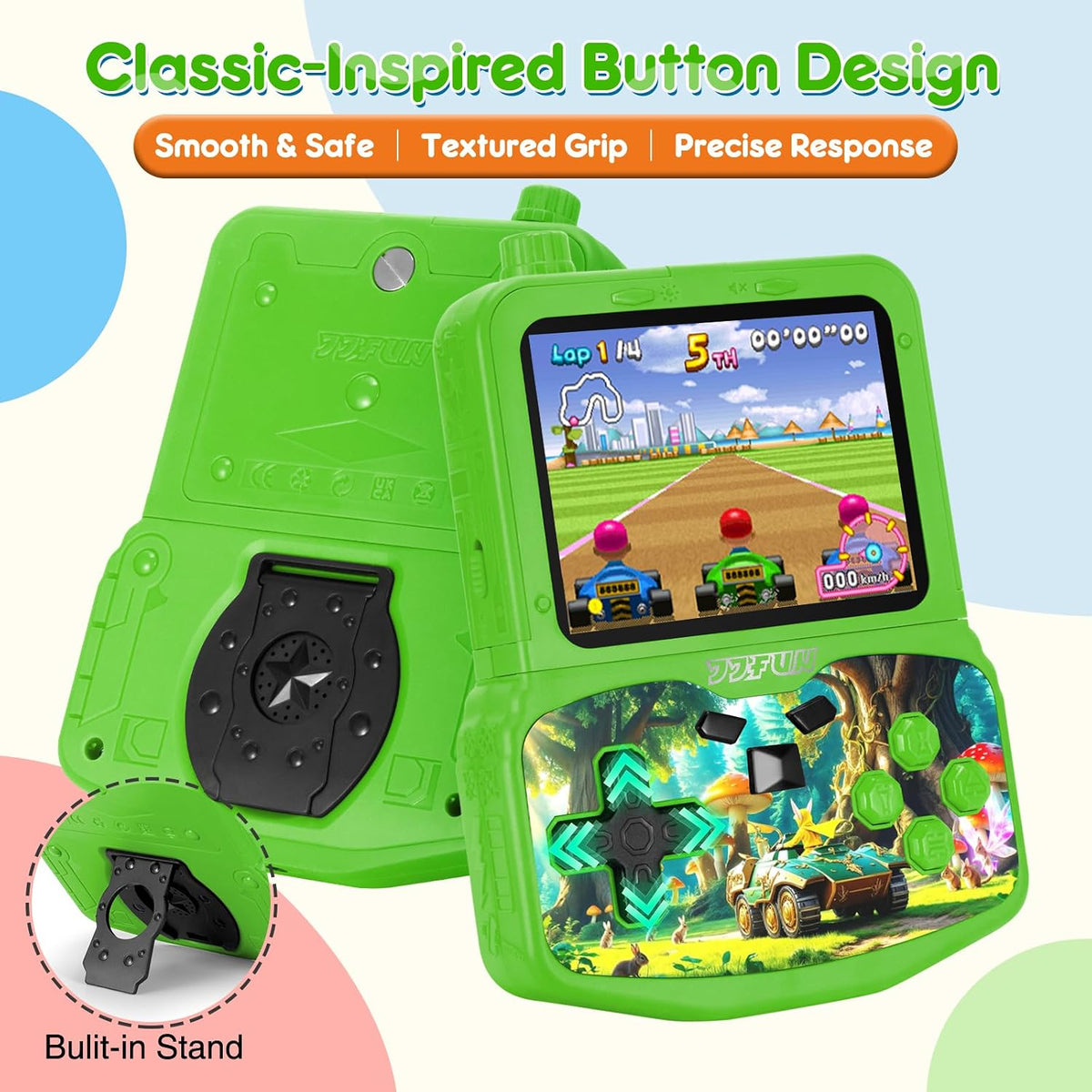 Consola de juegos de mano retro para niños, 220 juegos clásicos int...