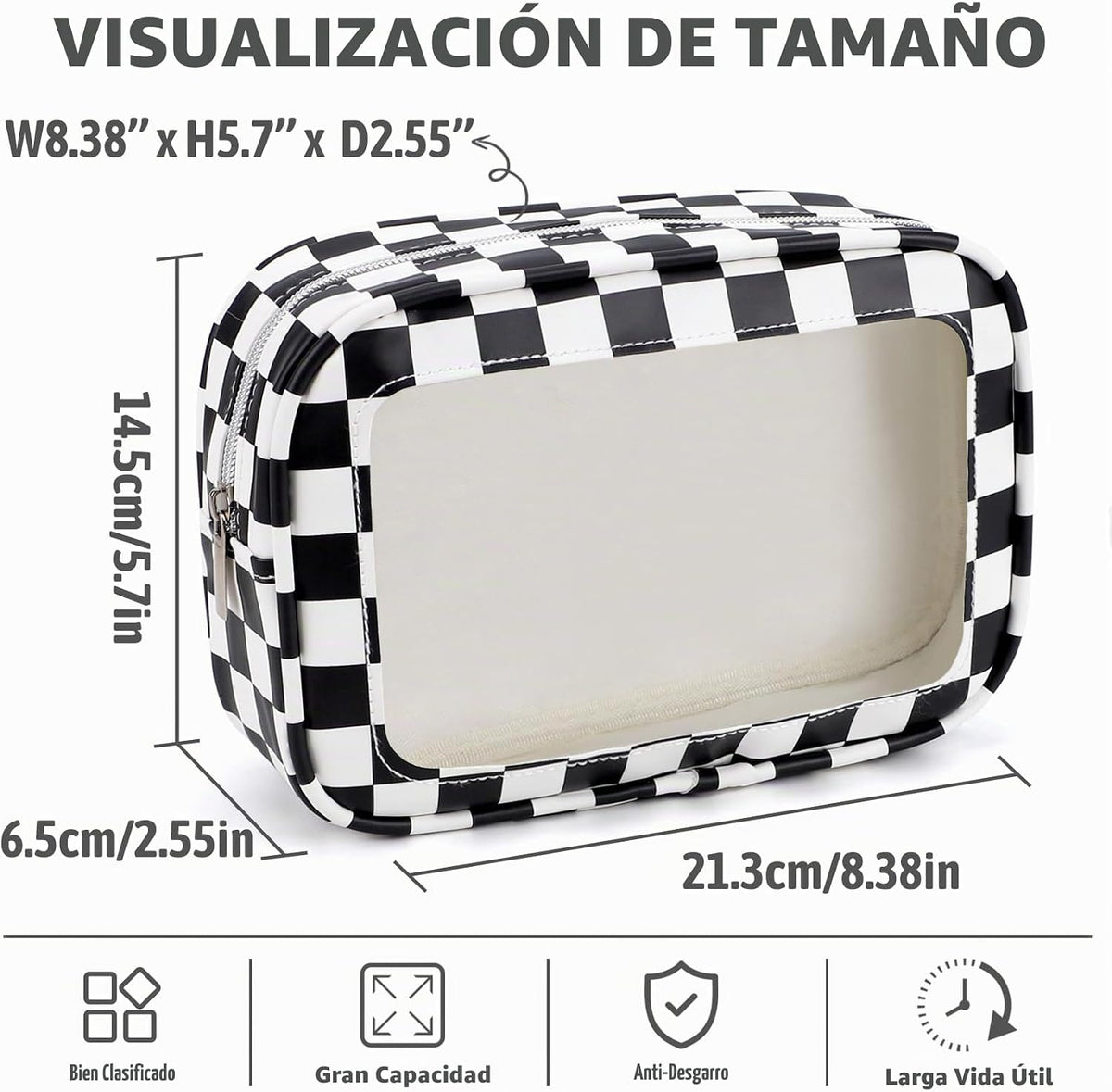YOPCDJ Bolsa de aseo transparente de 3 piezas, aprobada por la TSA,...