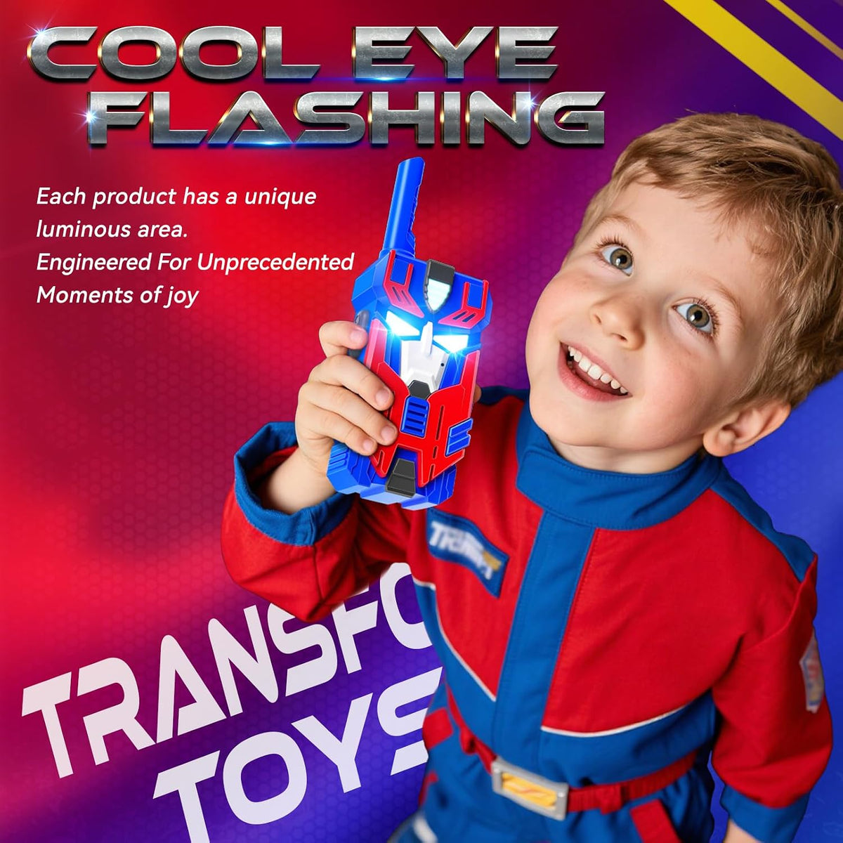 Walkie-talkies de transformación de juguetes para niños, paquete de...