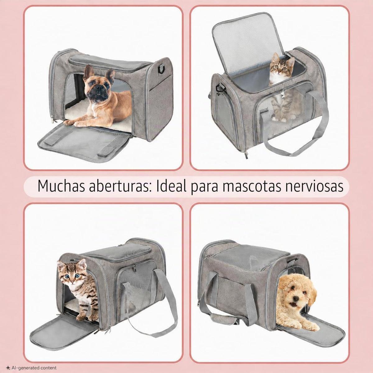 Mr. Pen - Transportador para mascotas, 17.5 x 11.2 x 11.5 pulgadas,...
