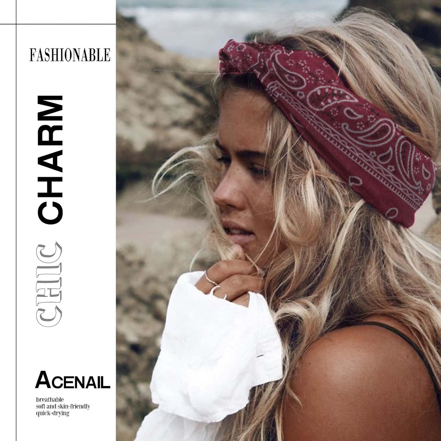 Acenail Diademas anchas con nudo para mujer, diadema de turbante el...