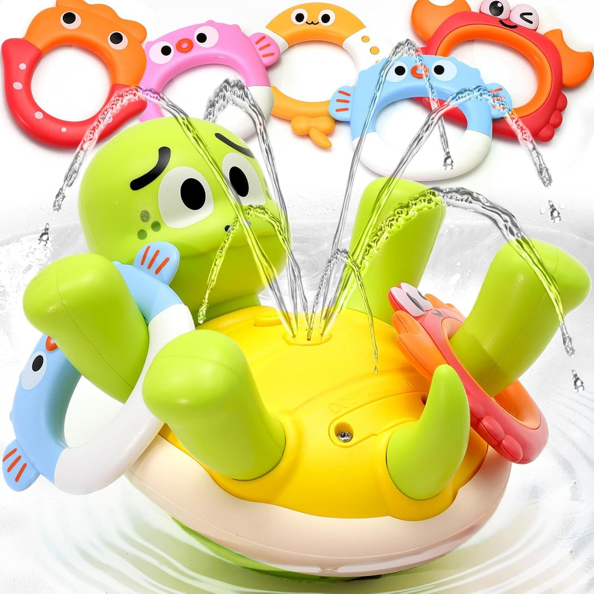 Sizobi Juguetes de Baño para Bebés, Juguete de Baño de Tortuga Reca...