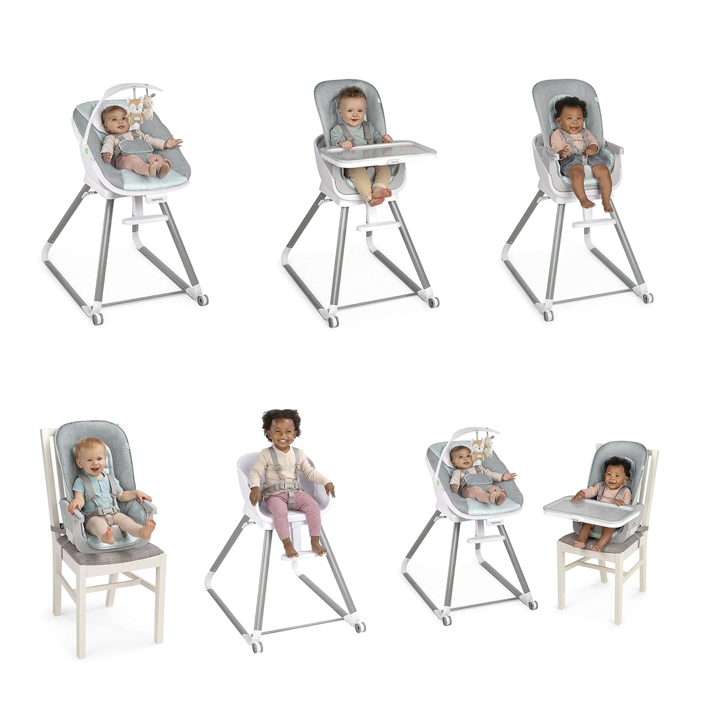 Ingenuity Beanstalk - Silla alta 6 en 1 para bebé a niño grande, se...