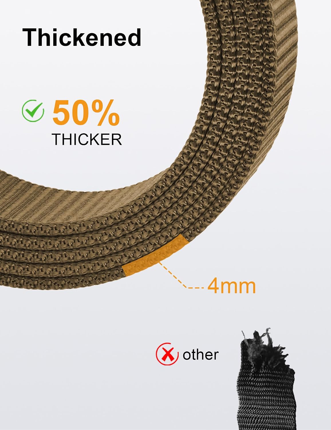JUKMO - Cinto de nailon con trinquete de 1.5" para hombre, cint...