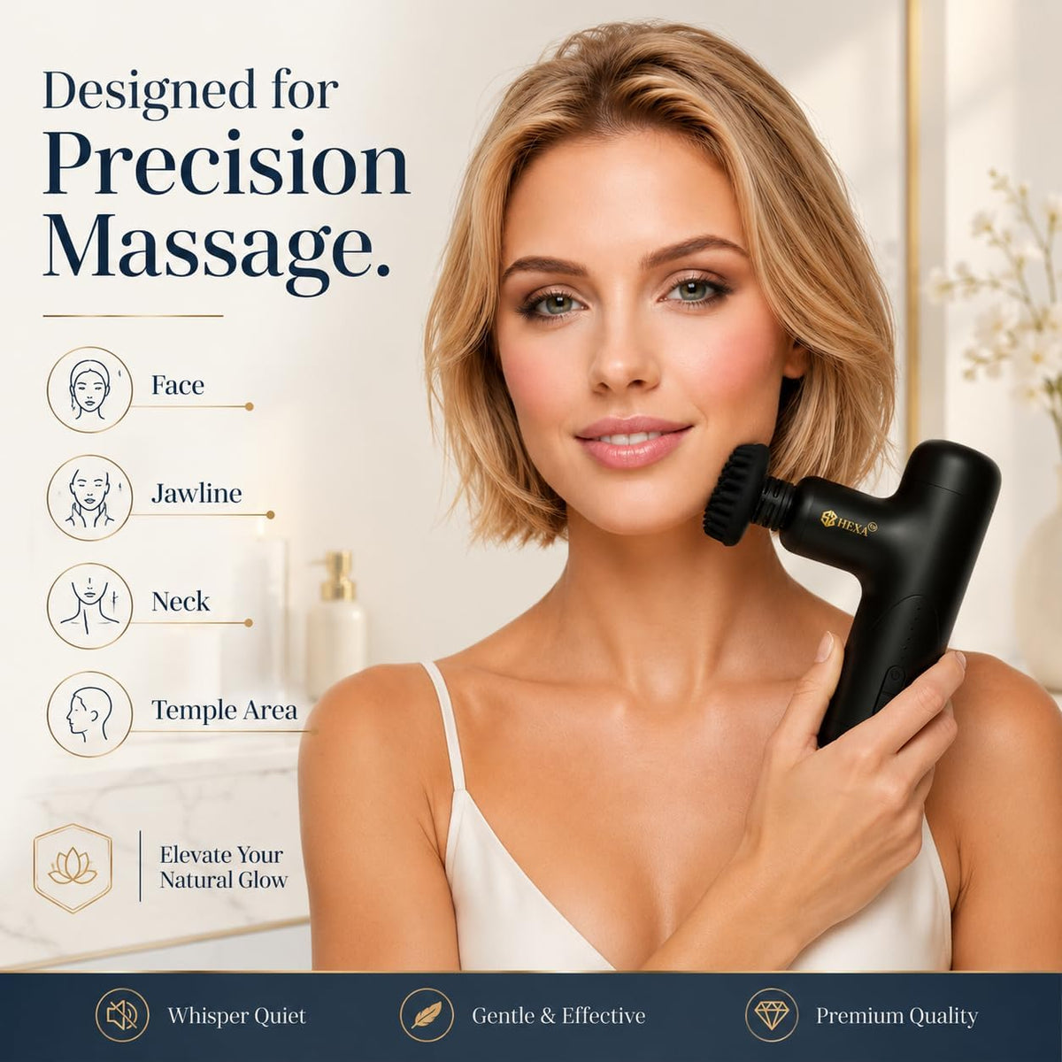 Hexa Super Mini pistola de masaje con masajeador facial, masajeador...