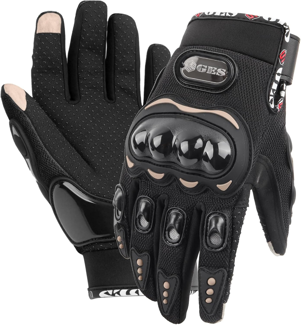 GES Guantes de motocicleta para hombre, para pantalla táctil, antid...