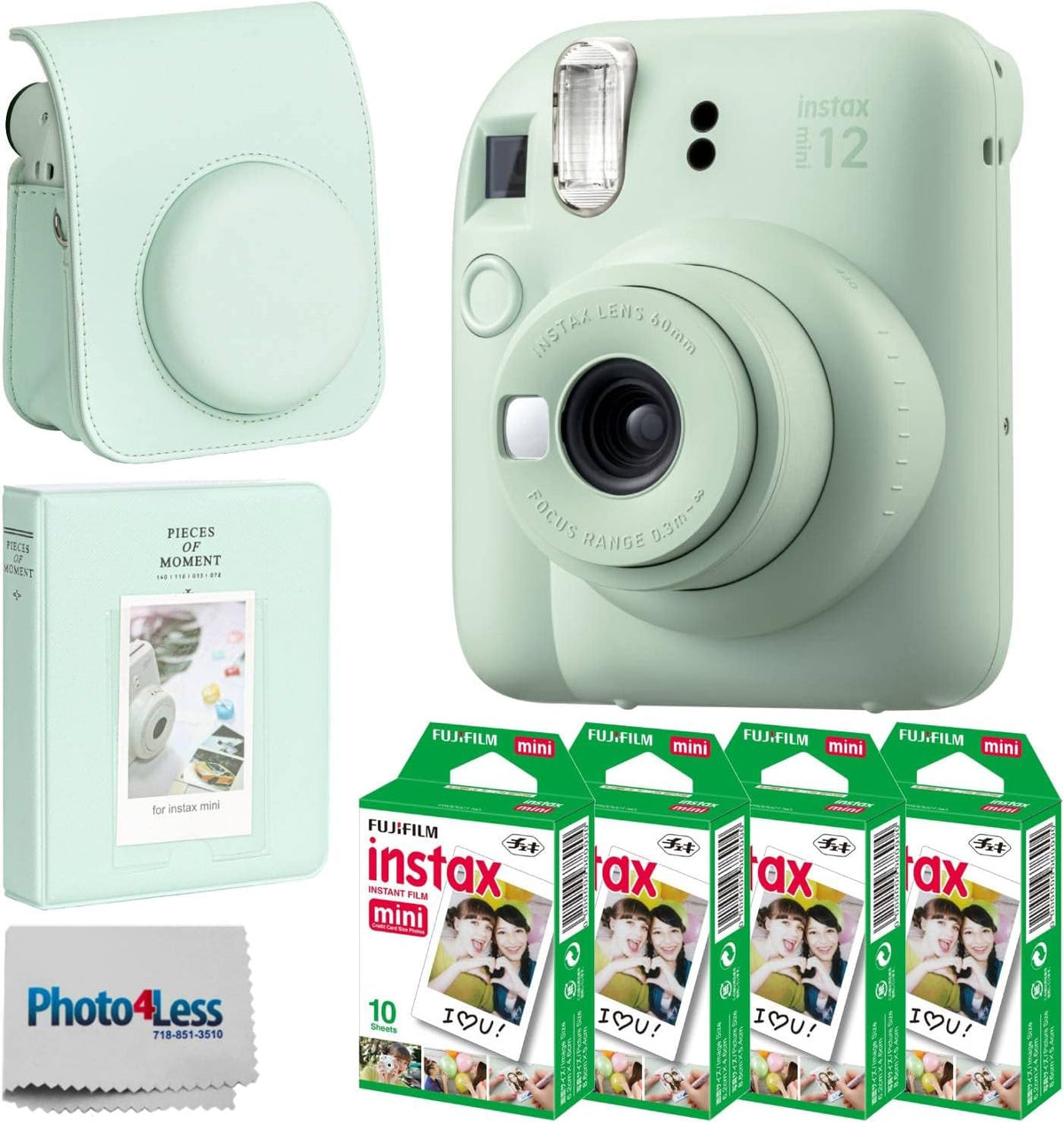 Fujifilm Cámara de película instantánea Instax Mini 12 (verde menta...